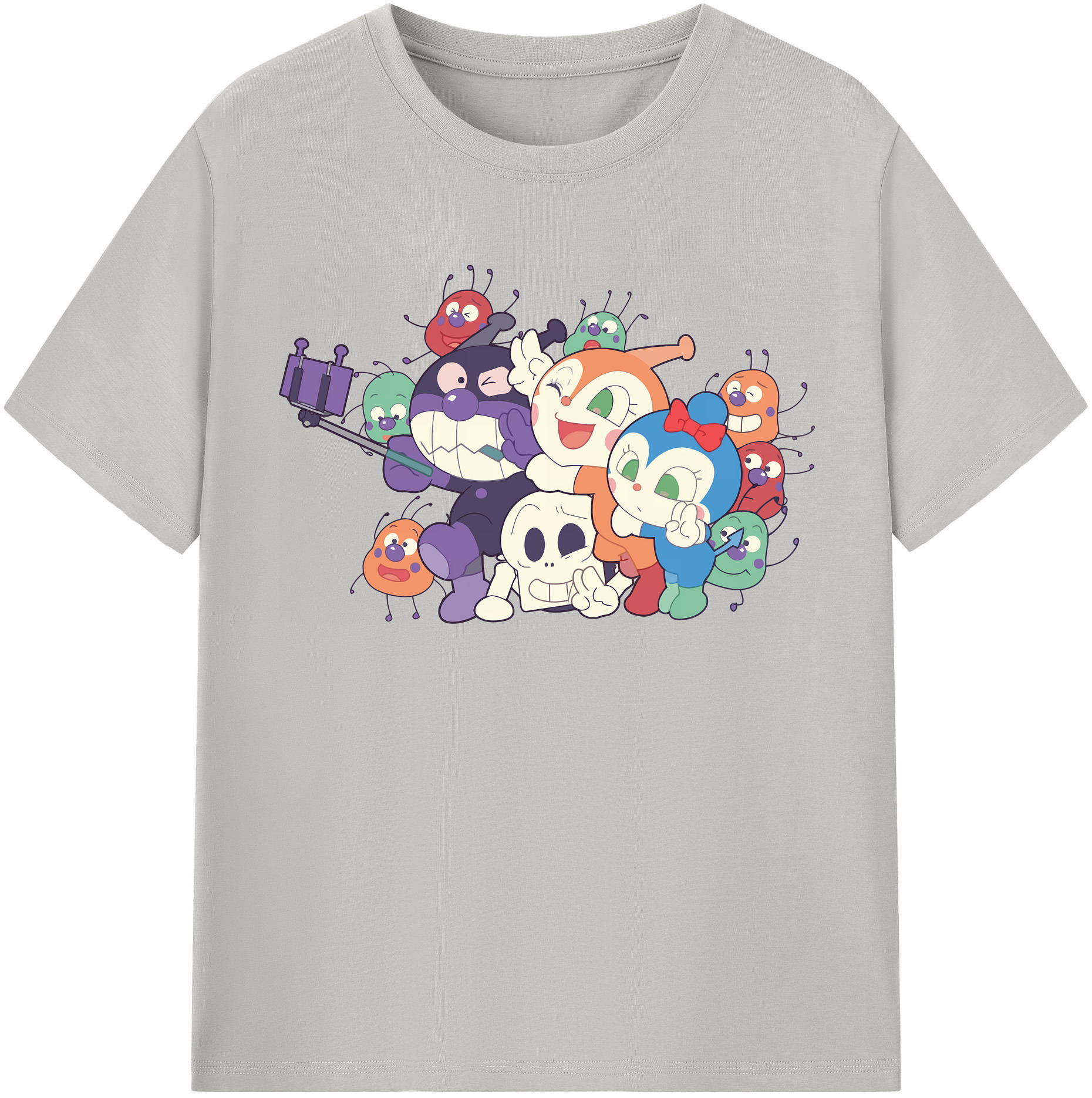 （画像用） アンパンマン Anpanman 綿100％半袖Tシャツ（フロントプリント）