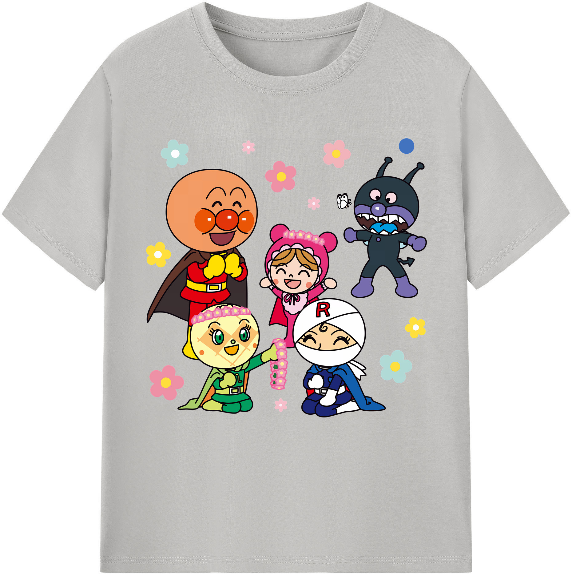 （画像用） アンパンマン Anpanman 綿100％半袖Tシャツ（フロントプリント）