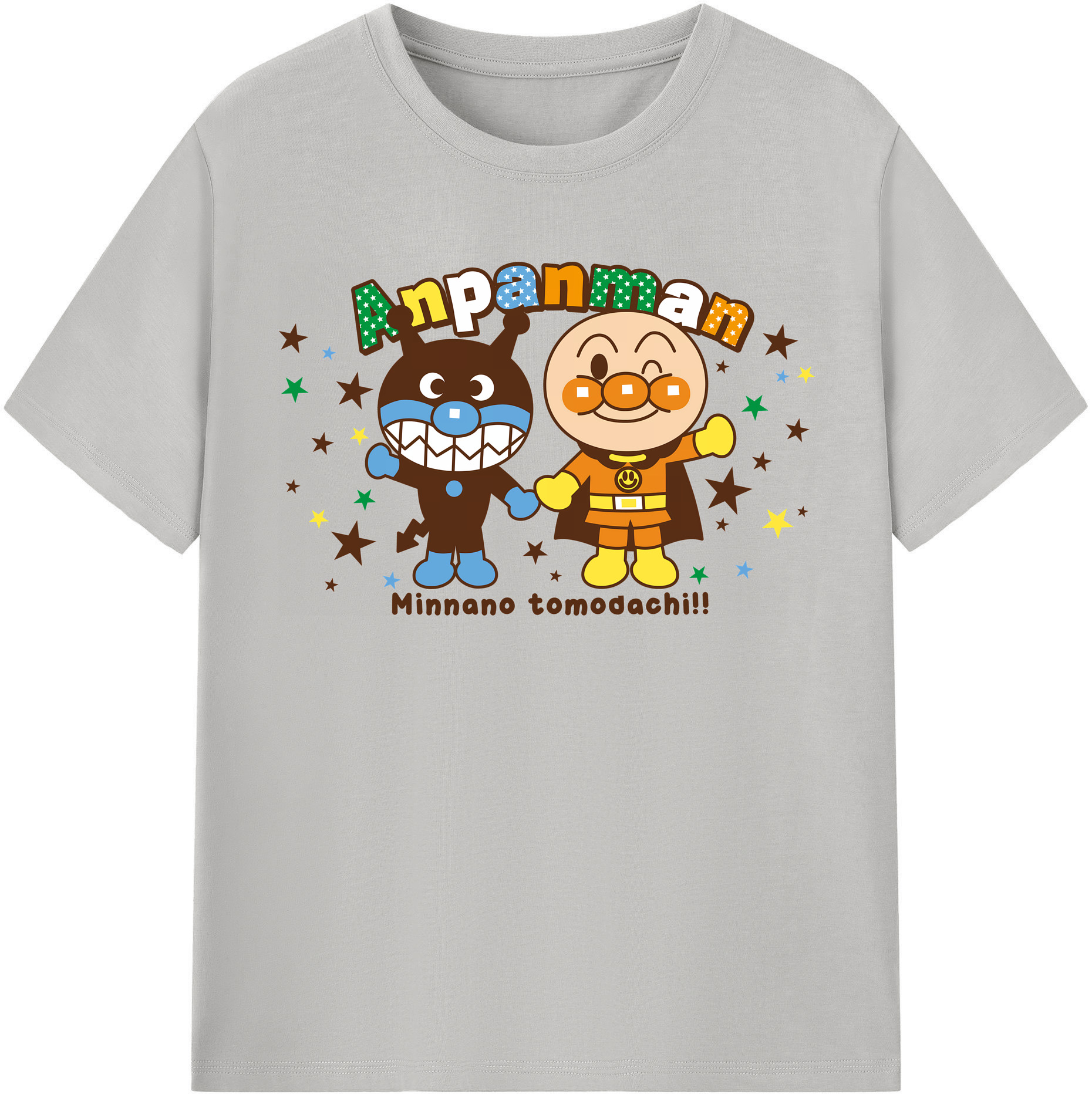 （画像用） アンパンマン Anpanman 綿100％半袖Tシャツ（フロントプリント）