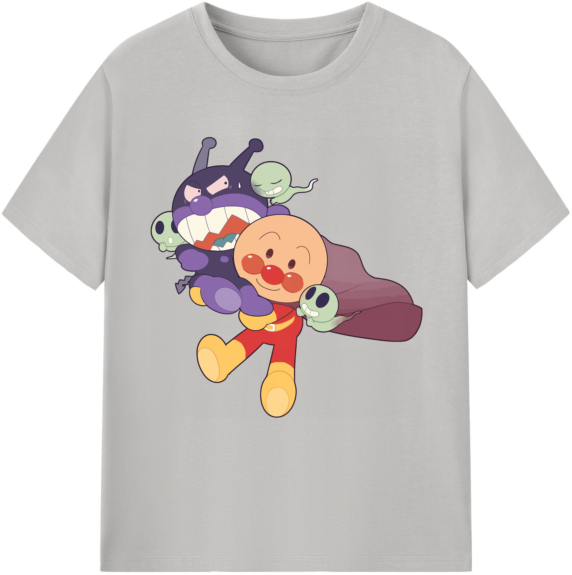 （画像用） アンパンマン Anpanman 綿100％半袖Tシャツ（フロントプリント）