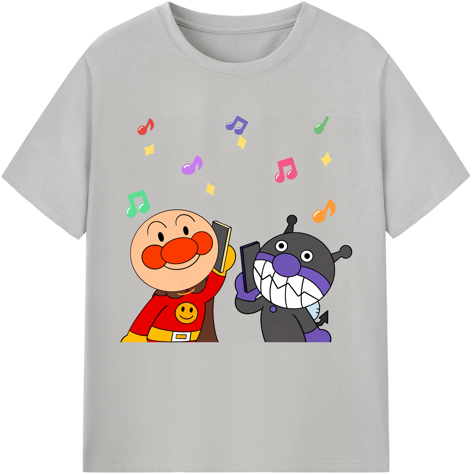 （画像用） アンパンマン Anpanman 綿100％半袖Tシャツ（フロントプリント）