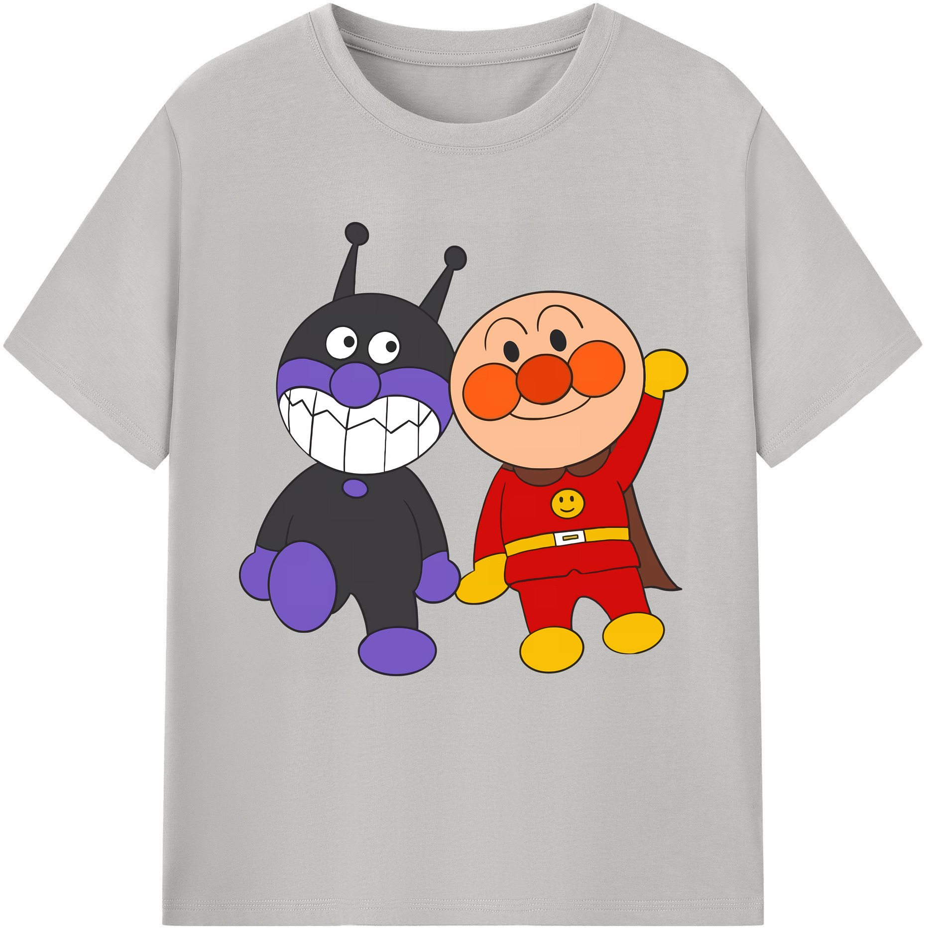 （画像用） アンパンマン Anpanman 綿100％半袖Tシャツ（フロントプリント）