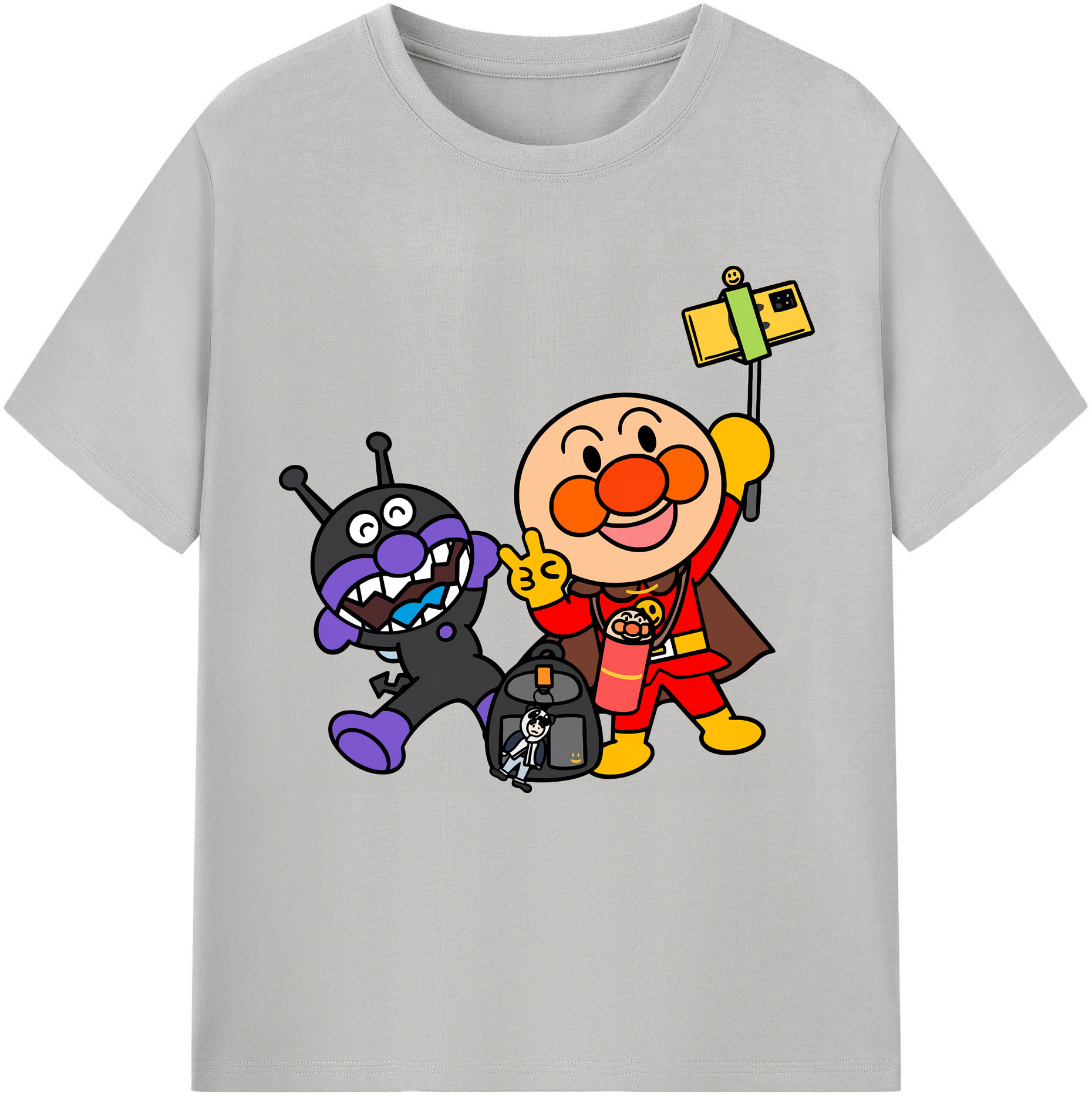 （画像用） アンパンマン Anpanman 綿100％半袖Tシャツ（フロントプリント）