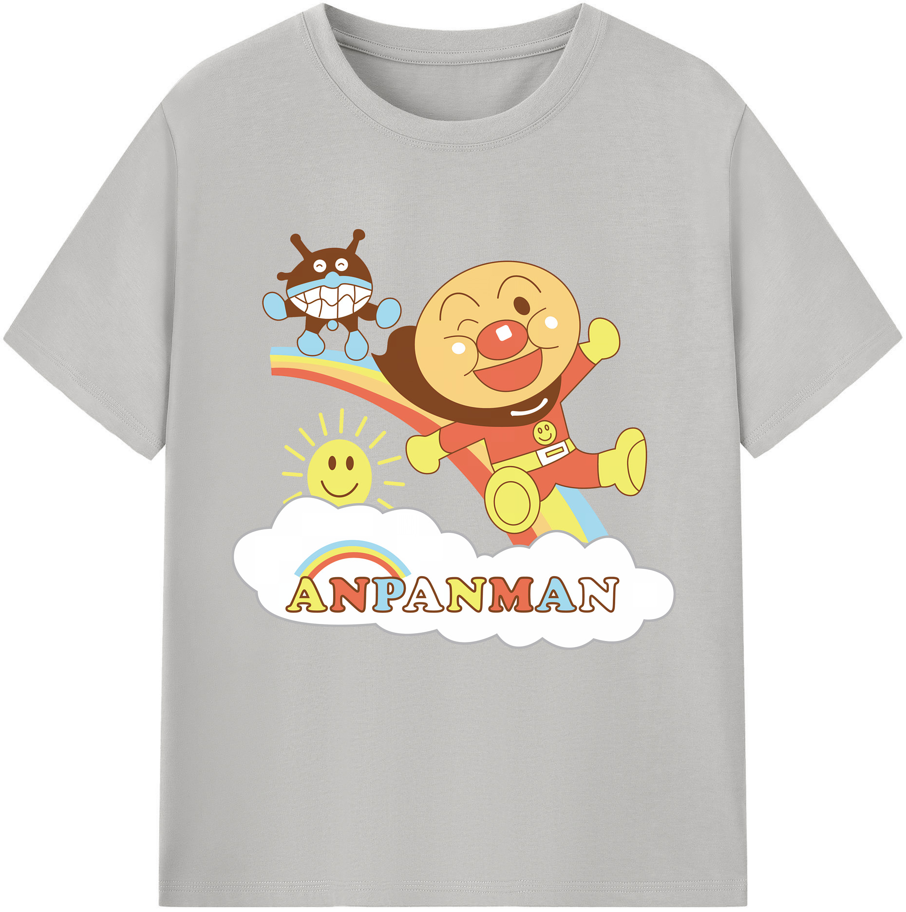 （画像用） アンパンマン Anpanman 綿100％半袖Tシャツ（フロントプリント）