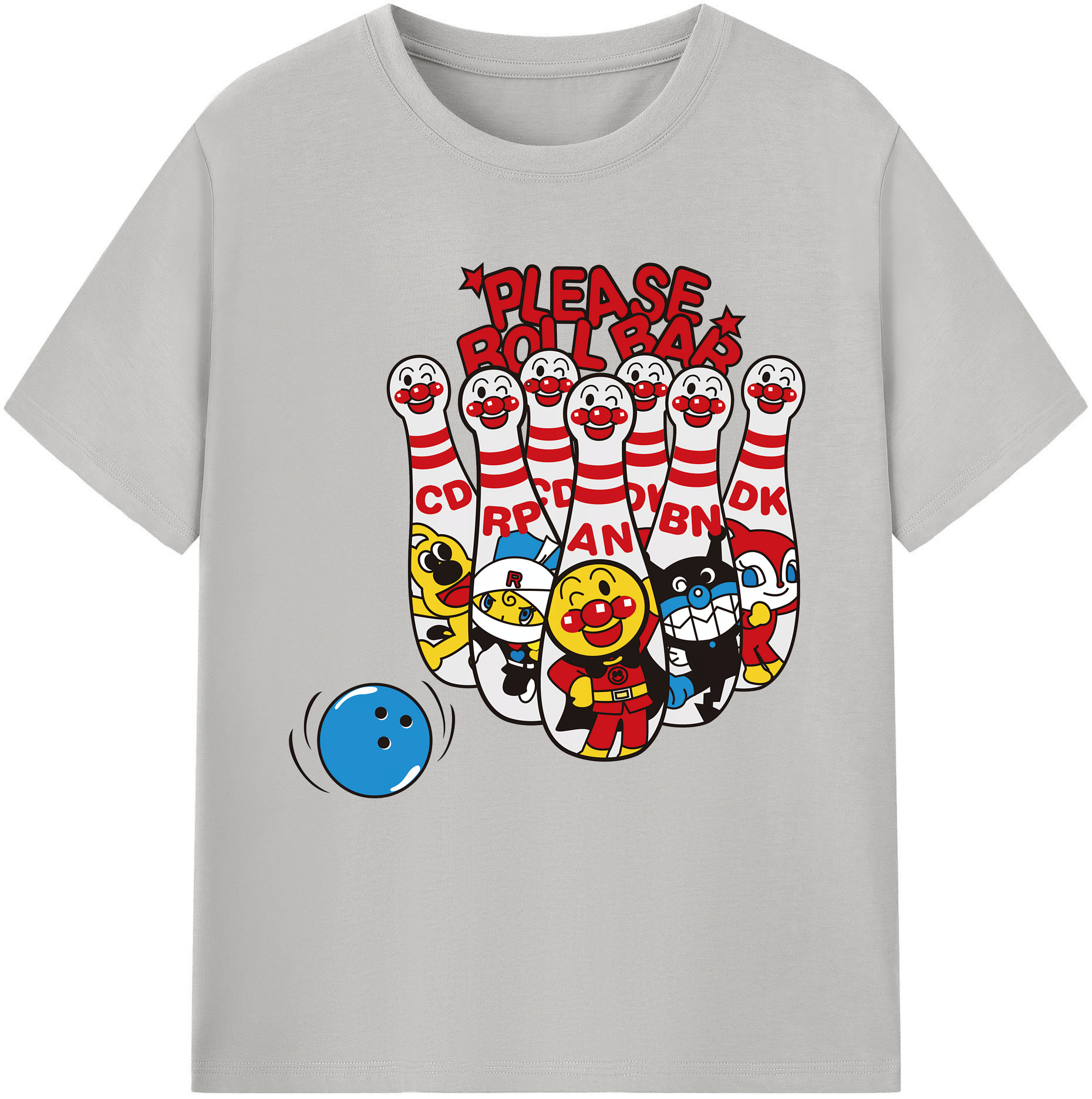 （画像用） アンパンマン Anpanman 綿100％半袖Tシャツ（フロントプリント）