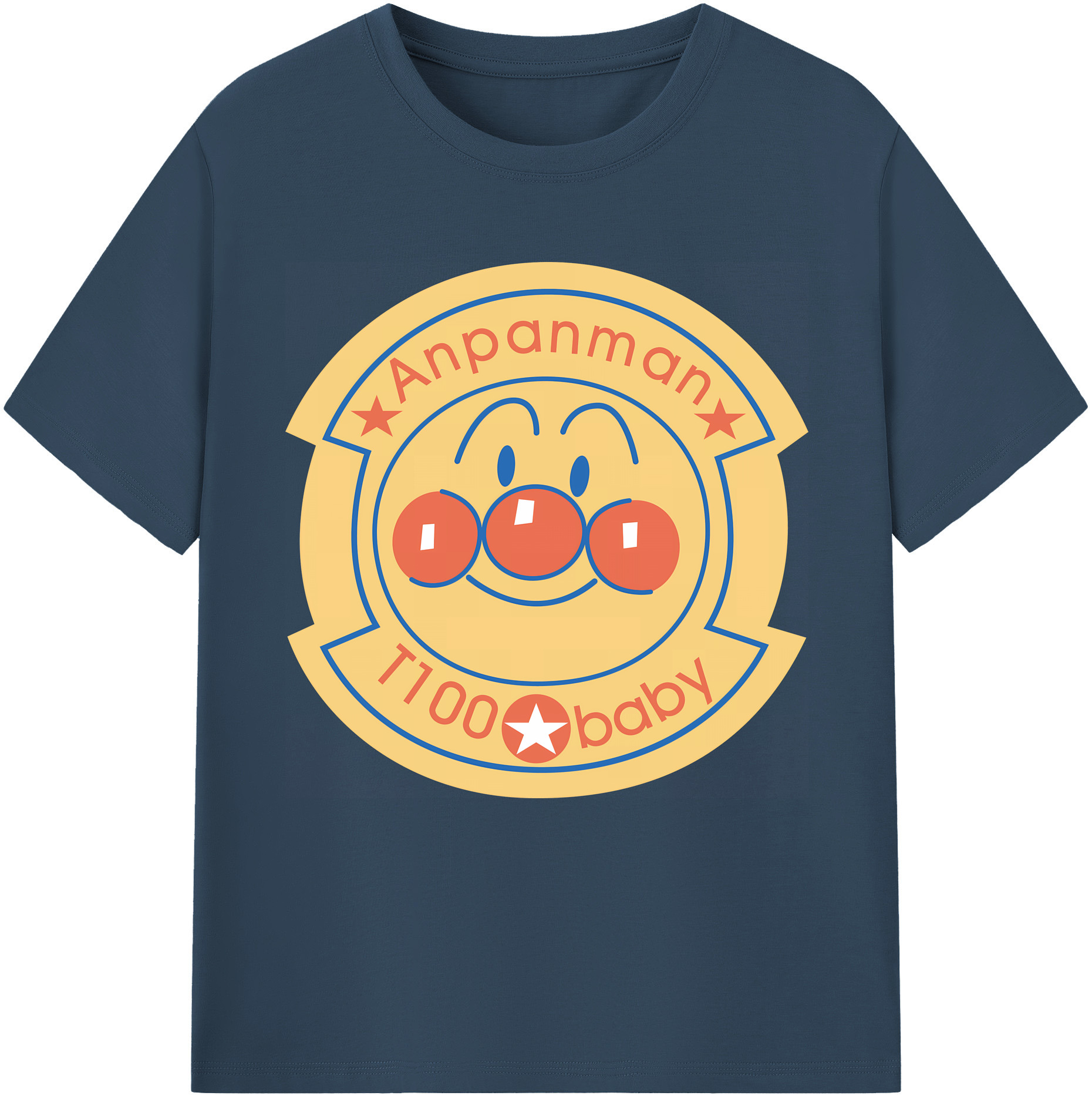 （画像用） アンパンマン Anpanman 綿100％半袖Tシャツ（フロントプリント）