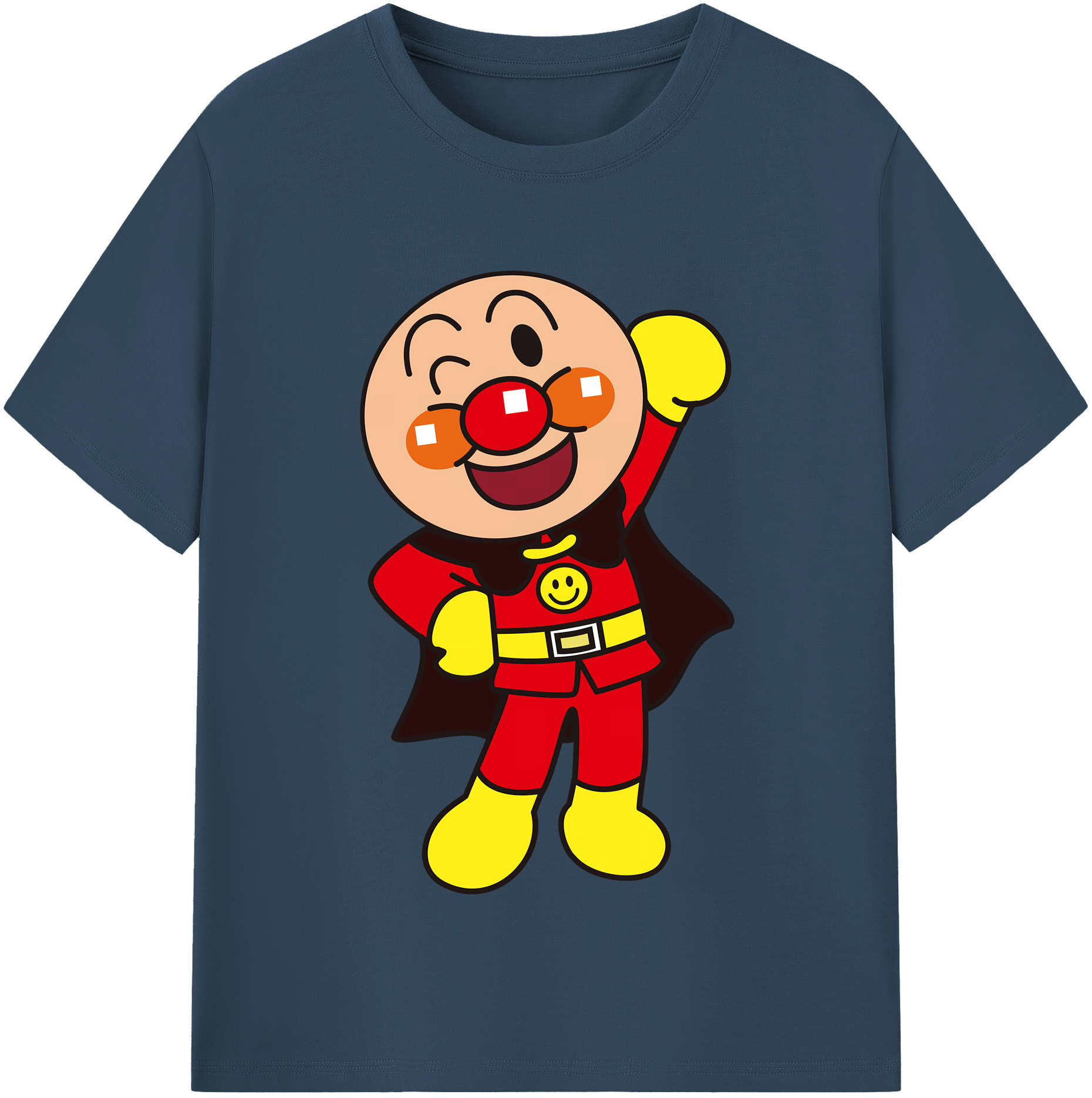 （画像用） アンパンマン Anpanman 綿100％半袖Tシャツ（フロントプリント）