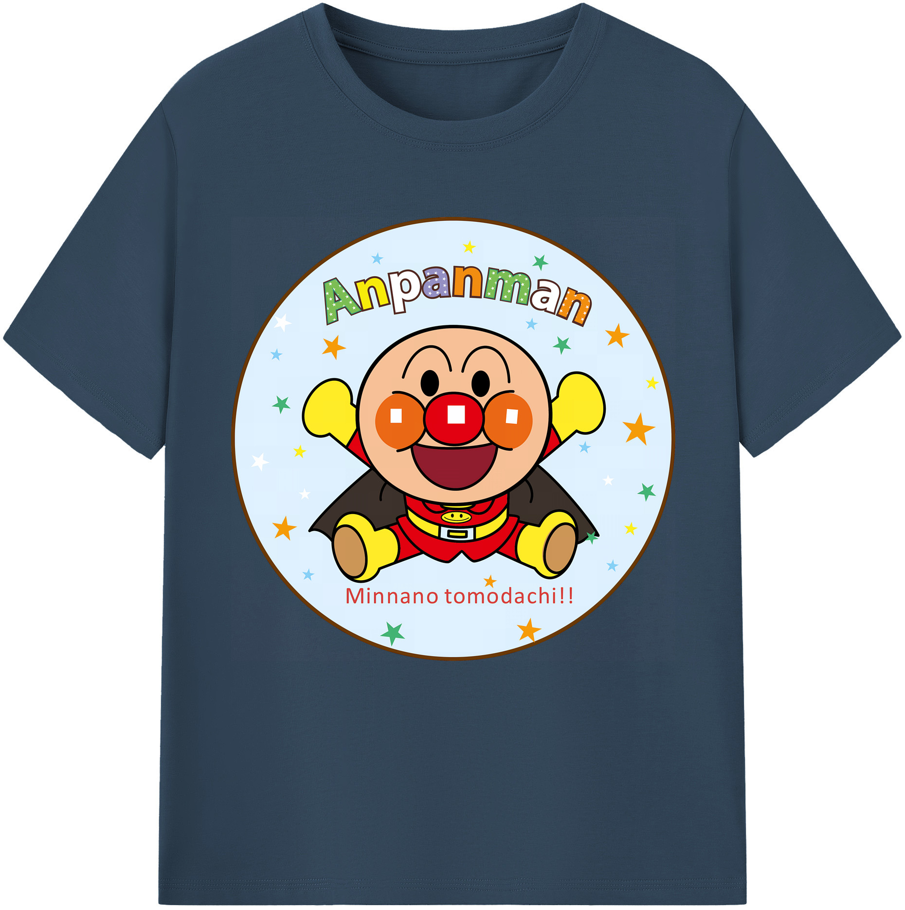 （画像用） アンパンマン Anpanman 綿100％半袖Tシャツ（フロントプリント）