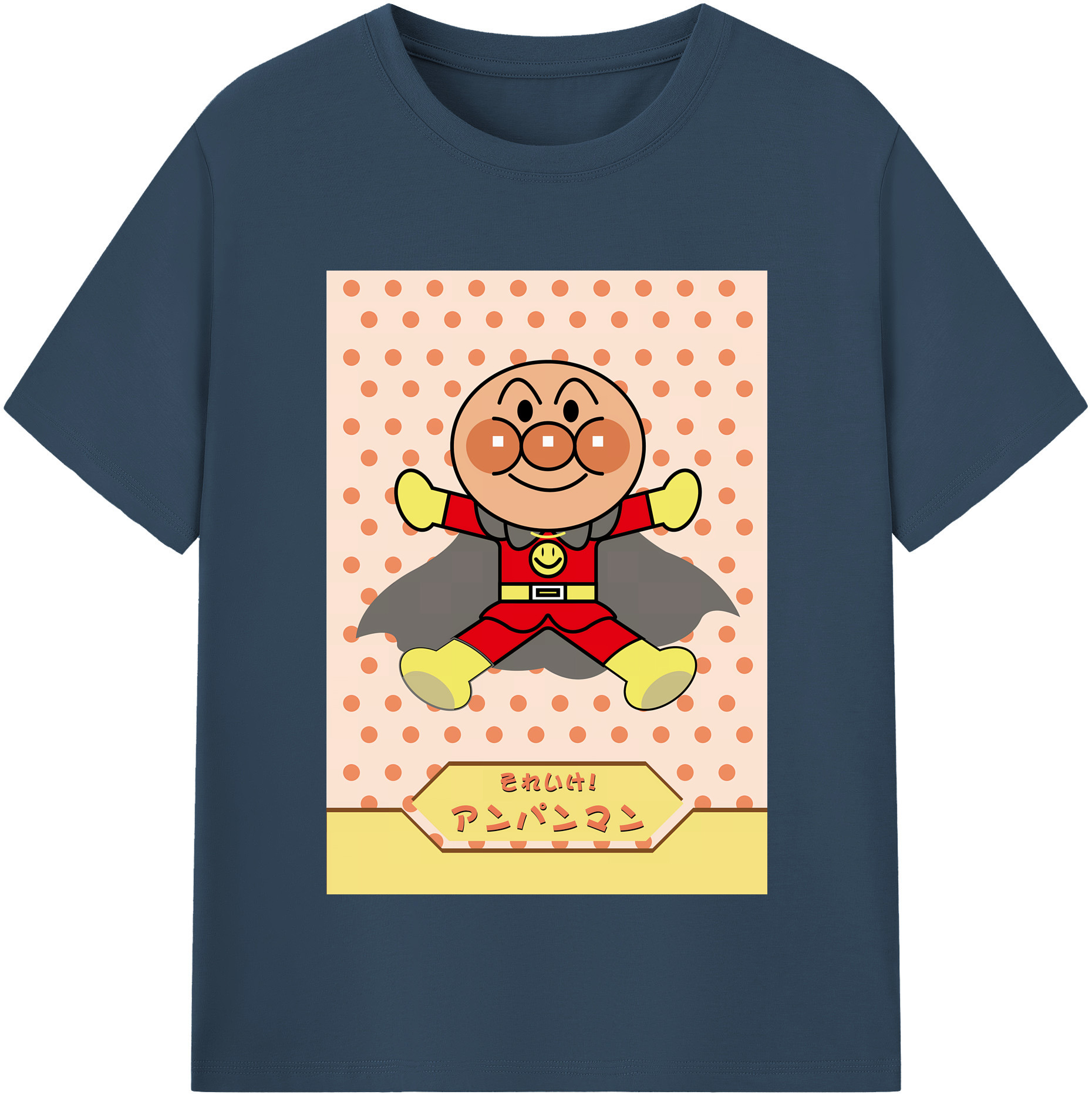 （画像用） アンパンマン Anpanman 綿100％半袖Tシャツ（フロントプリント）