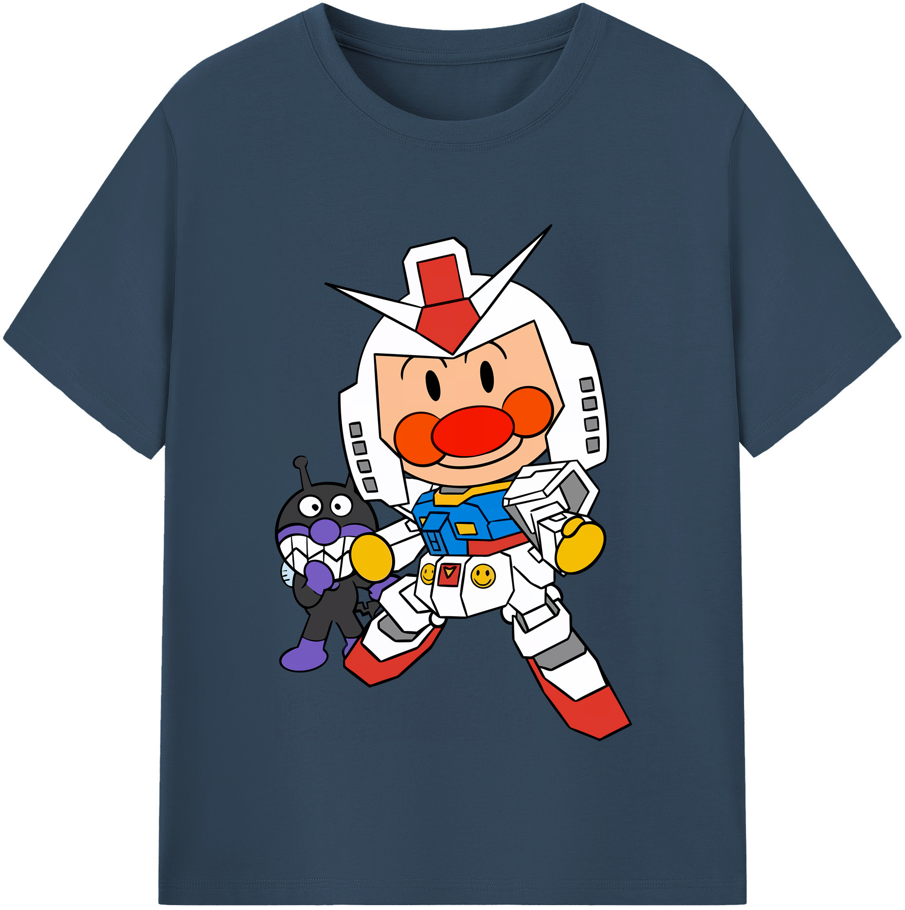 （画像用） アンパンマン Anpanman 綿100％半袖Tシャツ（フロントプリント）