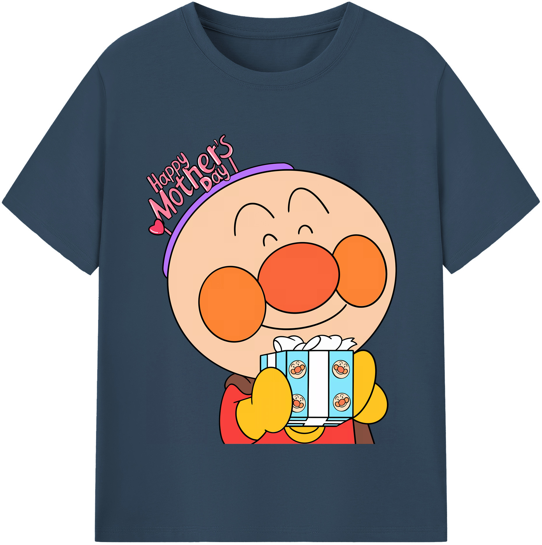 （画像用） アンパンマン Anpanman 綿100％半袖Tシャツ（フロントプリント）