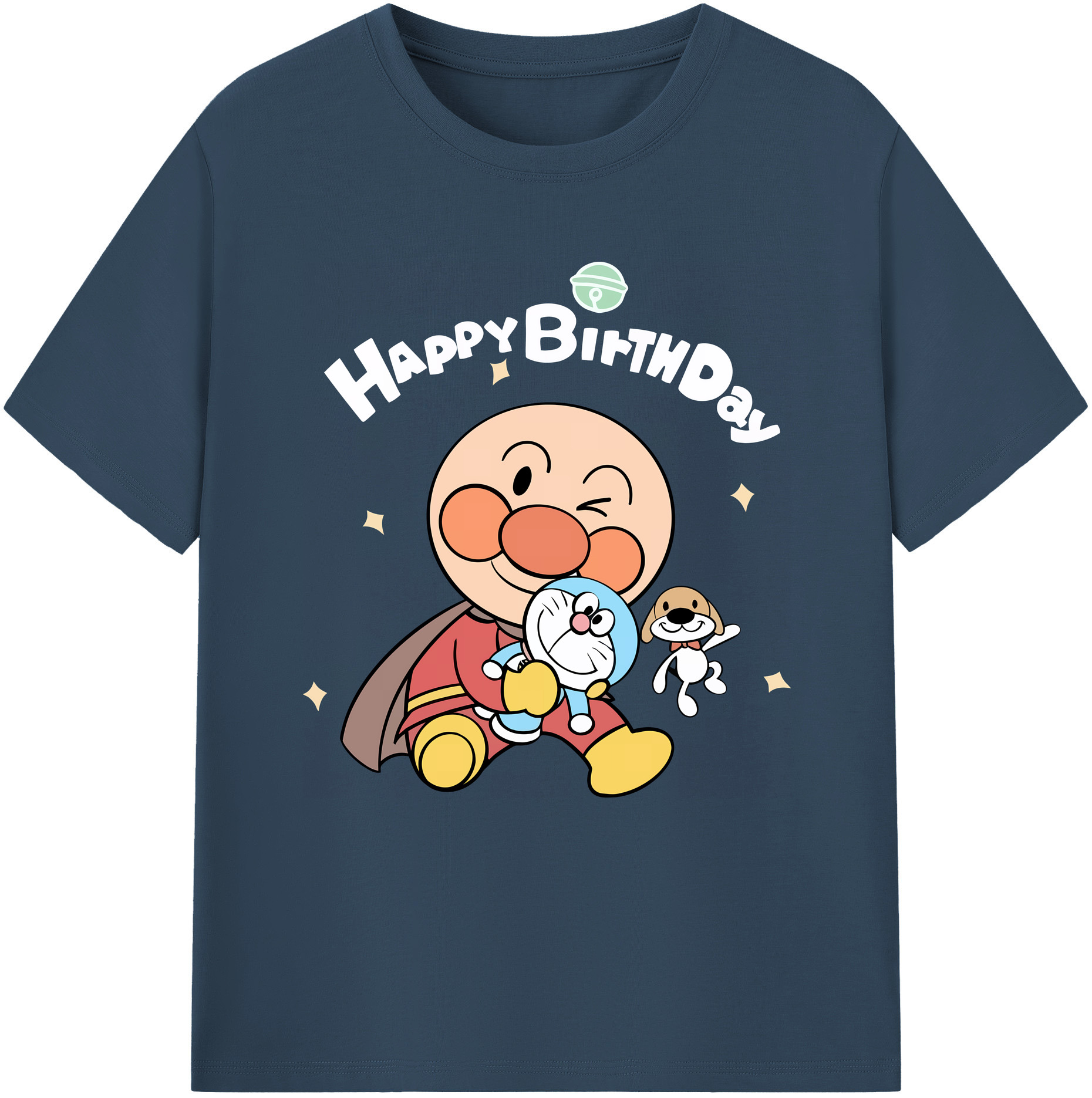 （画像用） アンパンマン Anpanman 綿100％半袖Tシャツ（フロントプリント）