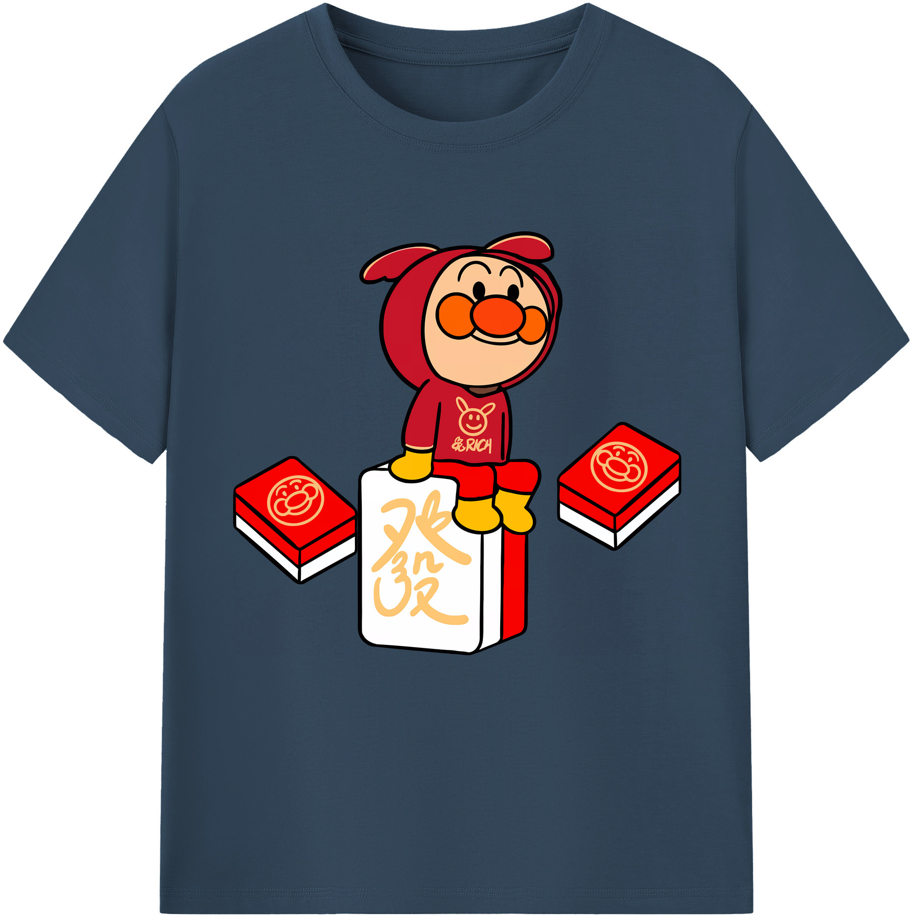 （画像用） アンパンマン Anpanman 綿100％半袖Tシャツ（フロントプリント）