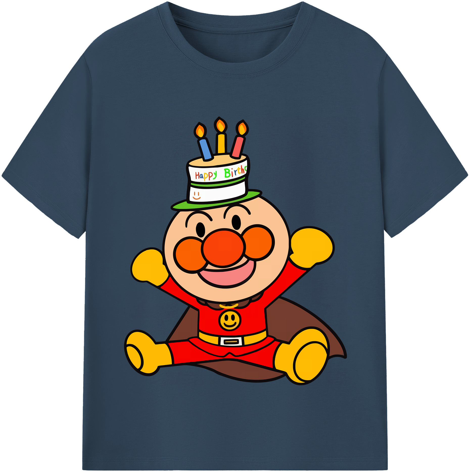 （画像用） アンパンマン Anpanman 綿100％半袖Tシャツ（フロントプリント）