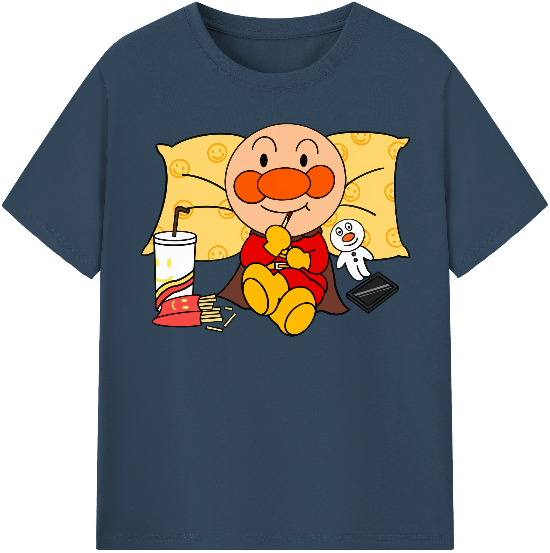 （画像用） アンパンマン Anpanman 綿100％半袖Tシャツ（フロントプリント）