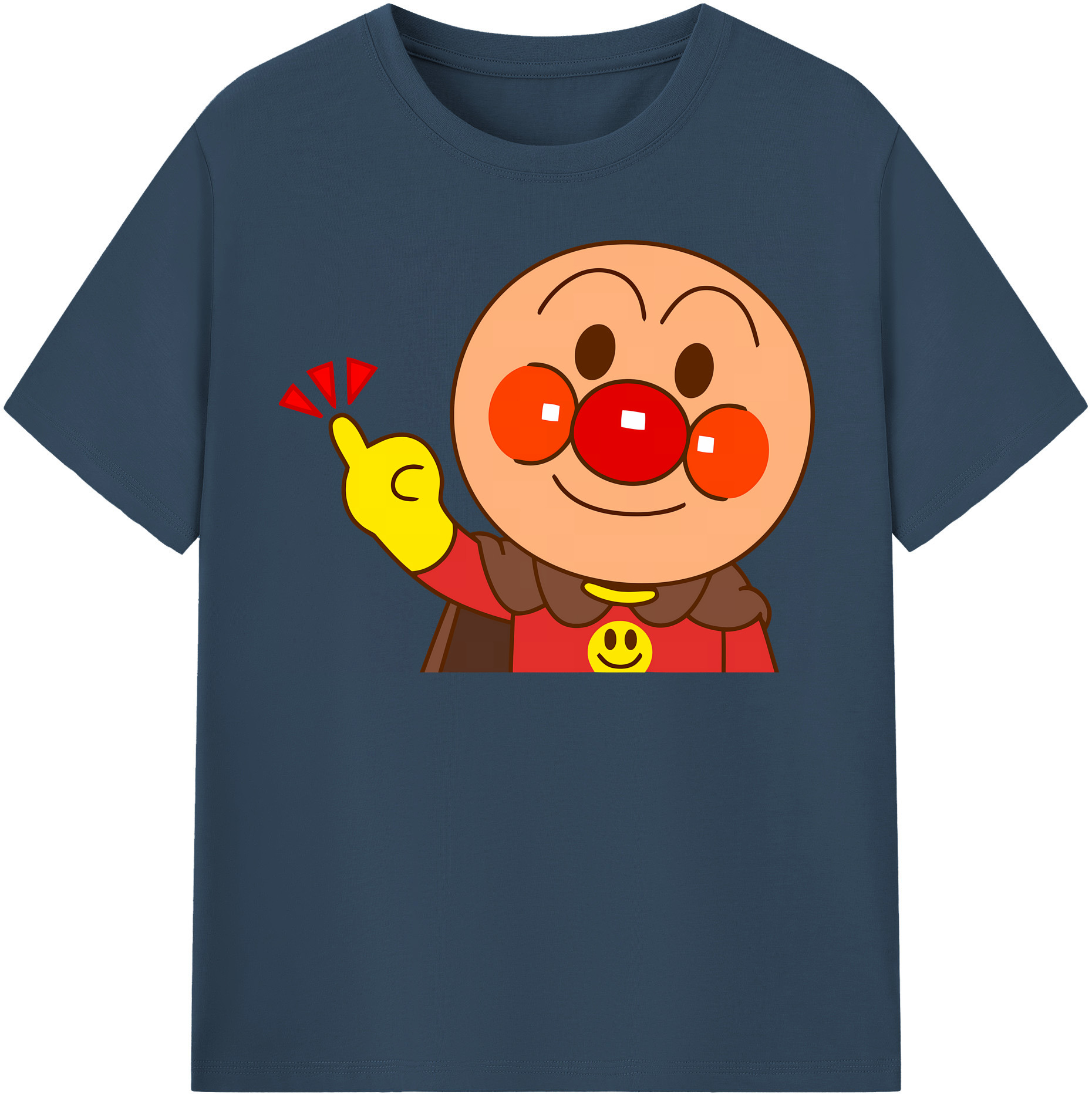 （画像用） アンパンマン Anpanman 綿100％半袖Tシャツ（フロントプリント）