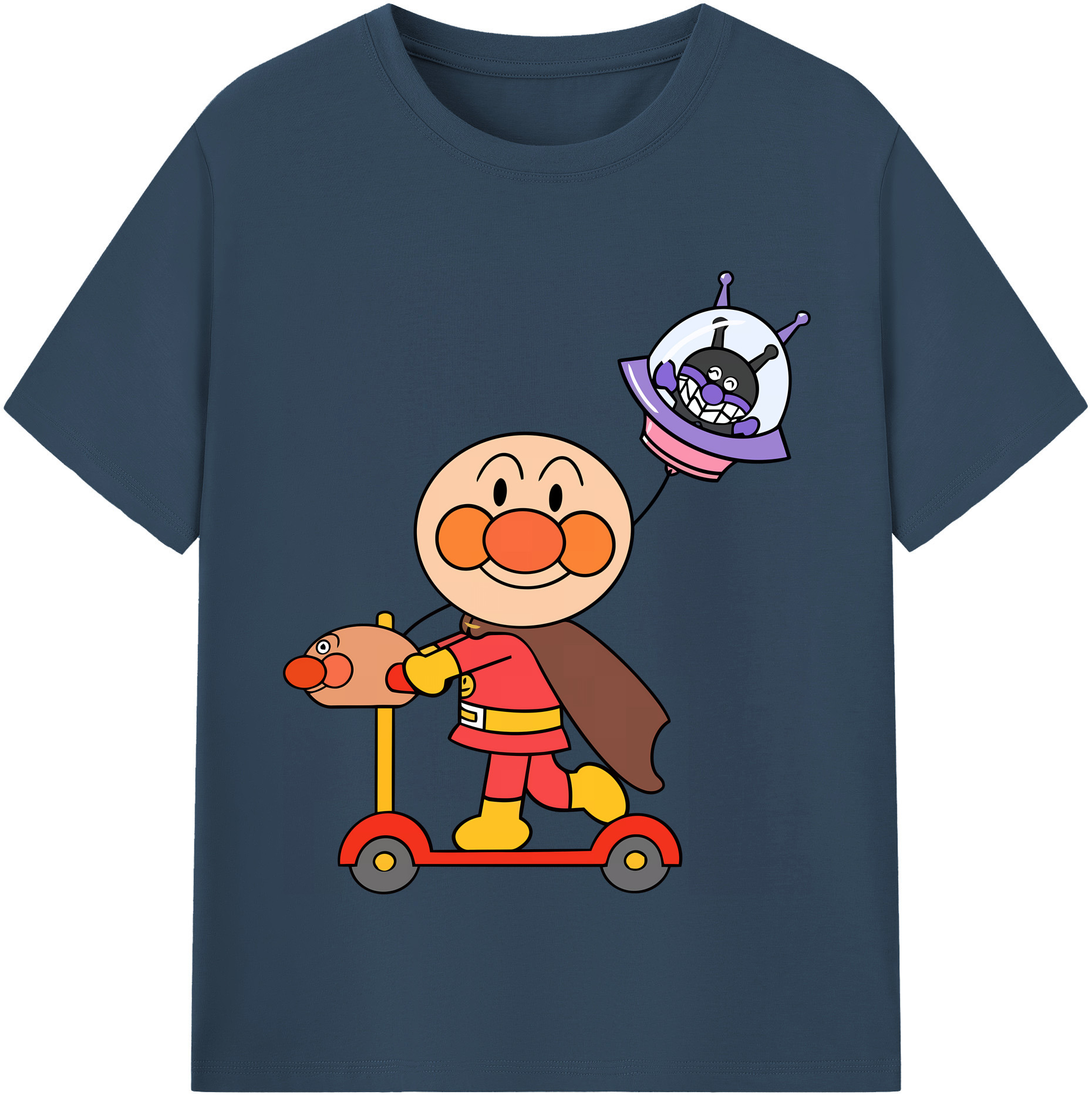 （画像用） アンパンマン Anpanman 綿100％半袖Tシャツ（フロントプリント）