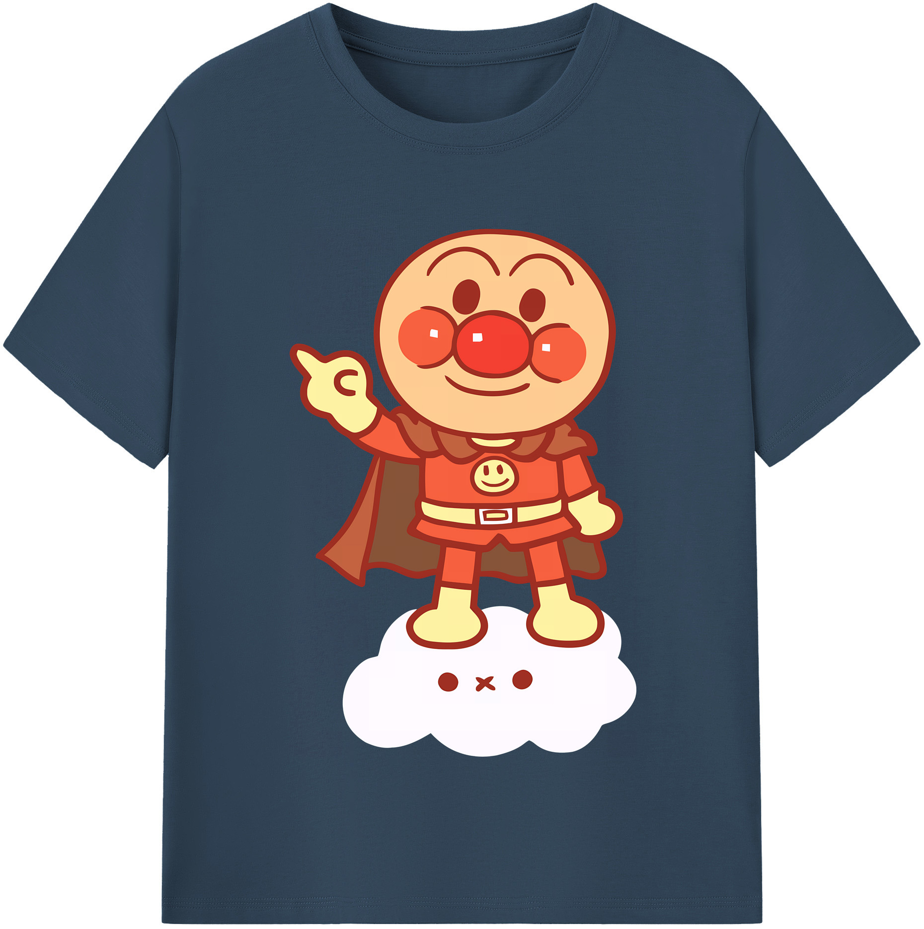 （画像用） アンパンマン Anpanman 綿100％半袖Tシャツ（フロントプリント）