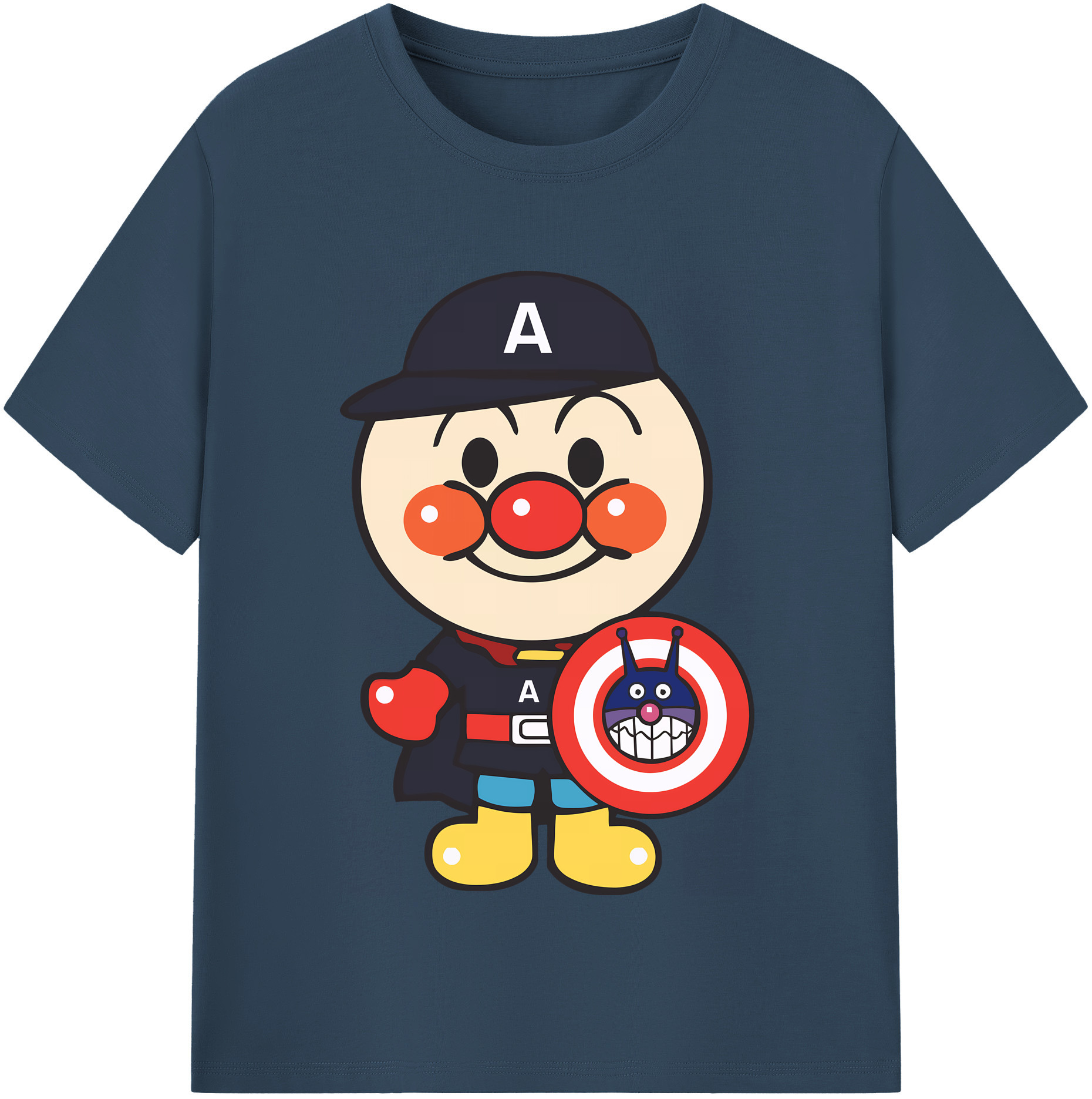 （画像用） アンパンマン Anpanman 綿100％半袖Tシャツ（フロントプリント）