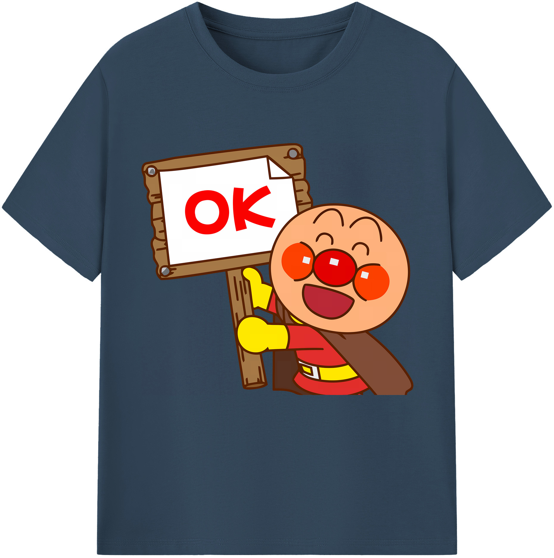 （画像用） アンパンマン Anpanman 綿100％半袖Tシャツ（フロントプリント）