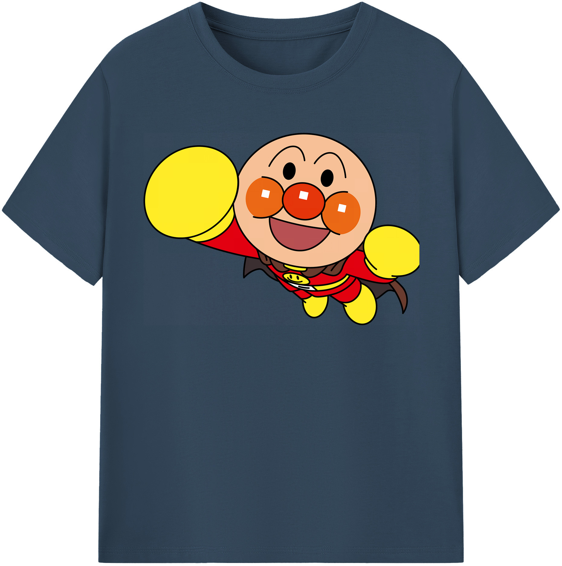 （画像用） アンパンマン Anpanman 綿100％半袖Tシャツ（フロントプリント）
