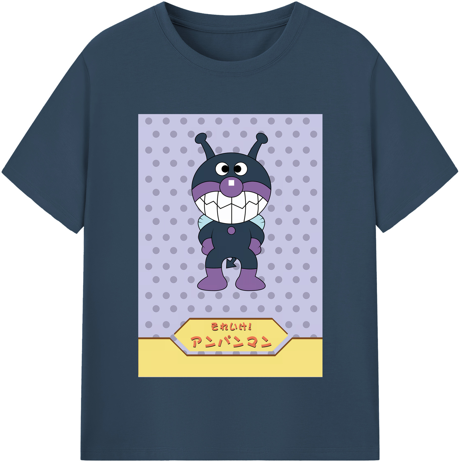 （画像用） アンパンマン Anpanman 綿100％半袖Tシャツ（フロントプリント）