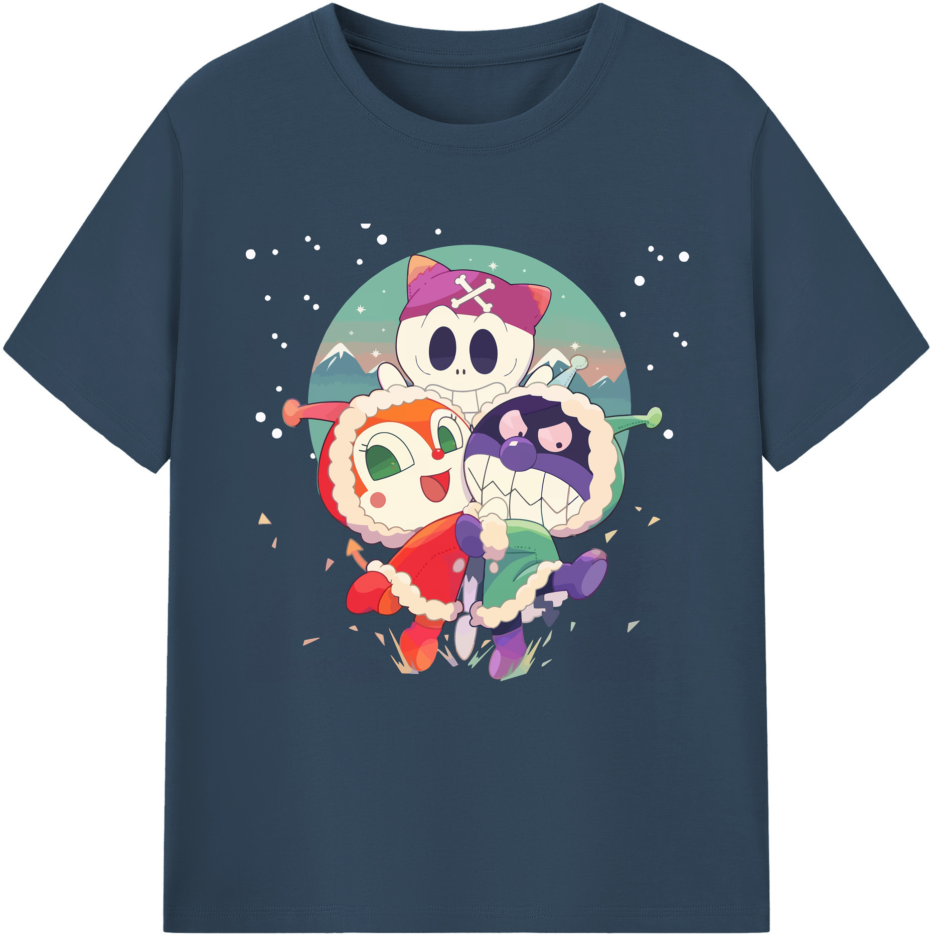 （画像用） アンパンマン Anpanman 綿100％半袖Tシャツ（フロントプリント）