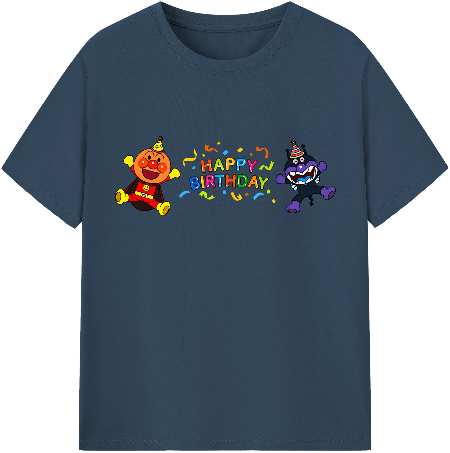 （画像用） アンパンマン Anpanman 綿100％半袖Tシャツ（フロントプリント）