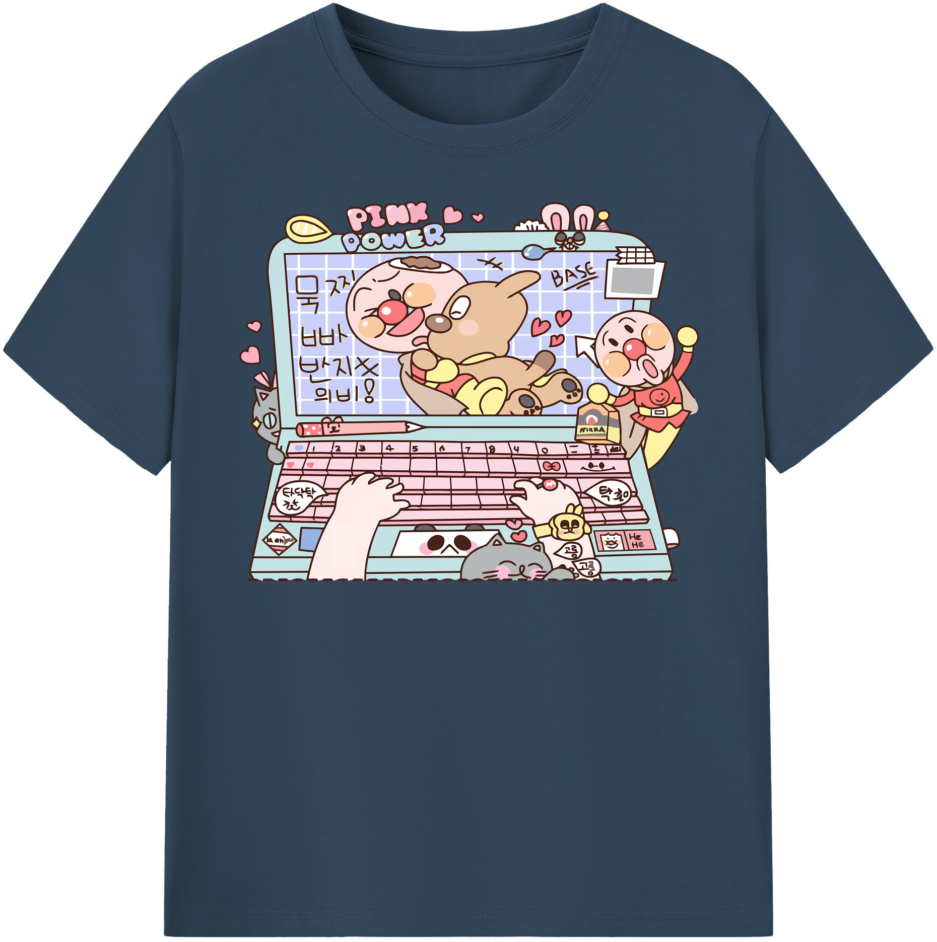 （画像用） アンパンマン Anpanman 綿100％半袖Tシャツ（フロントプリント）