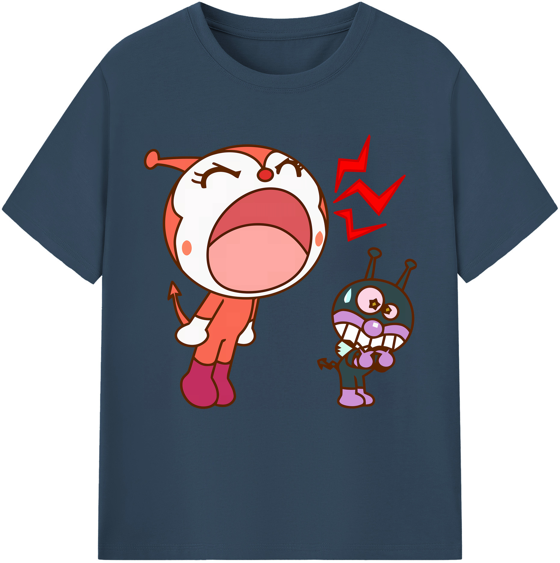 （画像用） アンパンマン Anpanman 綿100％半袖Tシャツ（フロントプリント）
