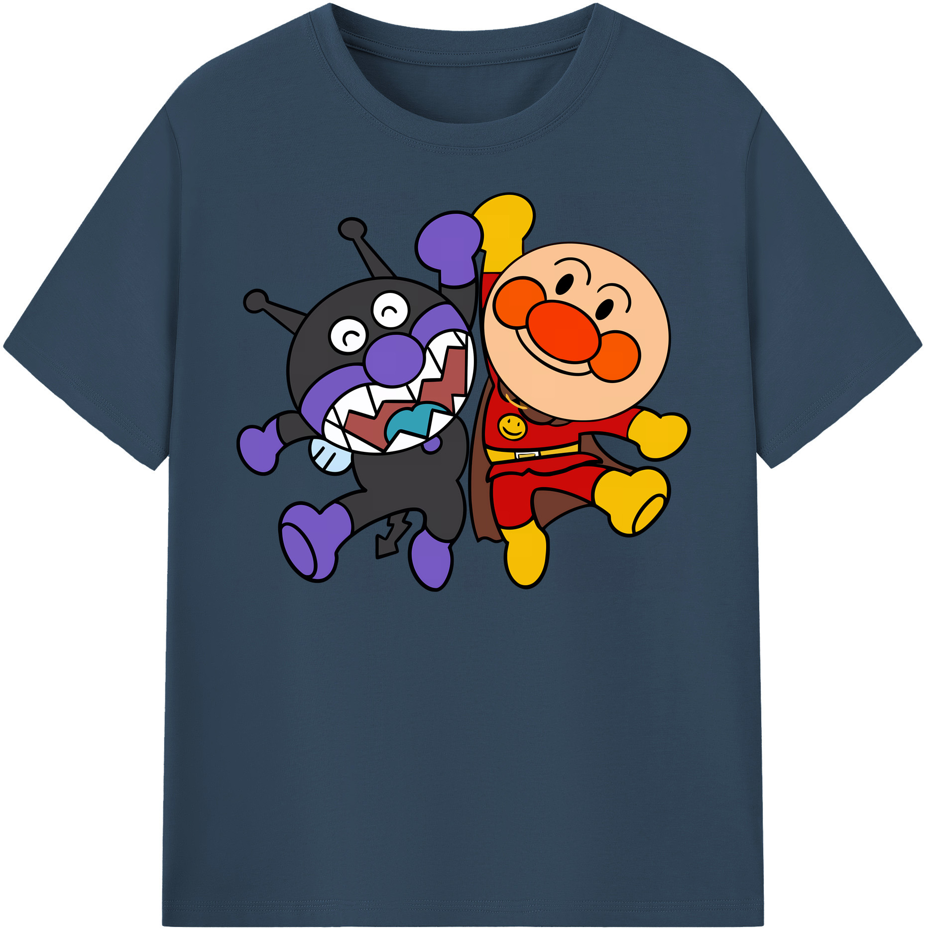 （画像用） アンパンマン Anpanman 綿100％半袖Tシャツ（フロントプリント）