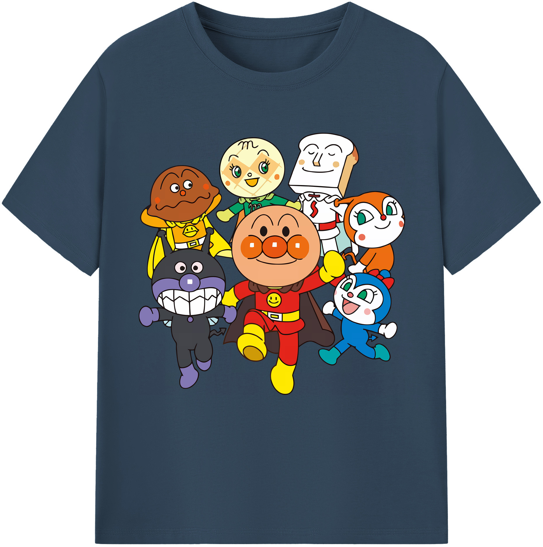 （画像用） アンパンマン Anpanman 綿100％半袖Tシャツ（フロントプリント）