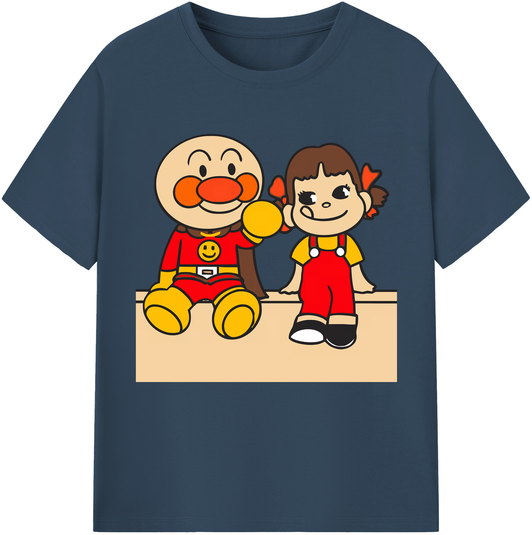 （画像用） アンパンマン Anpanman 綿100％半袖Tシャツ（フロントプリント）
