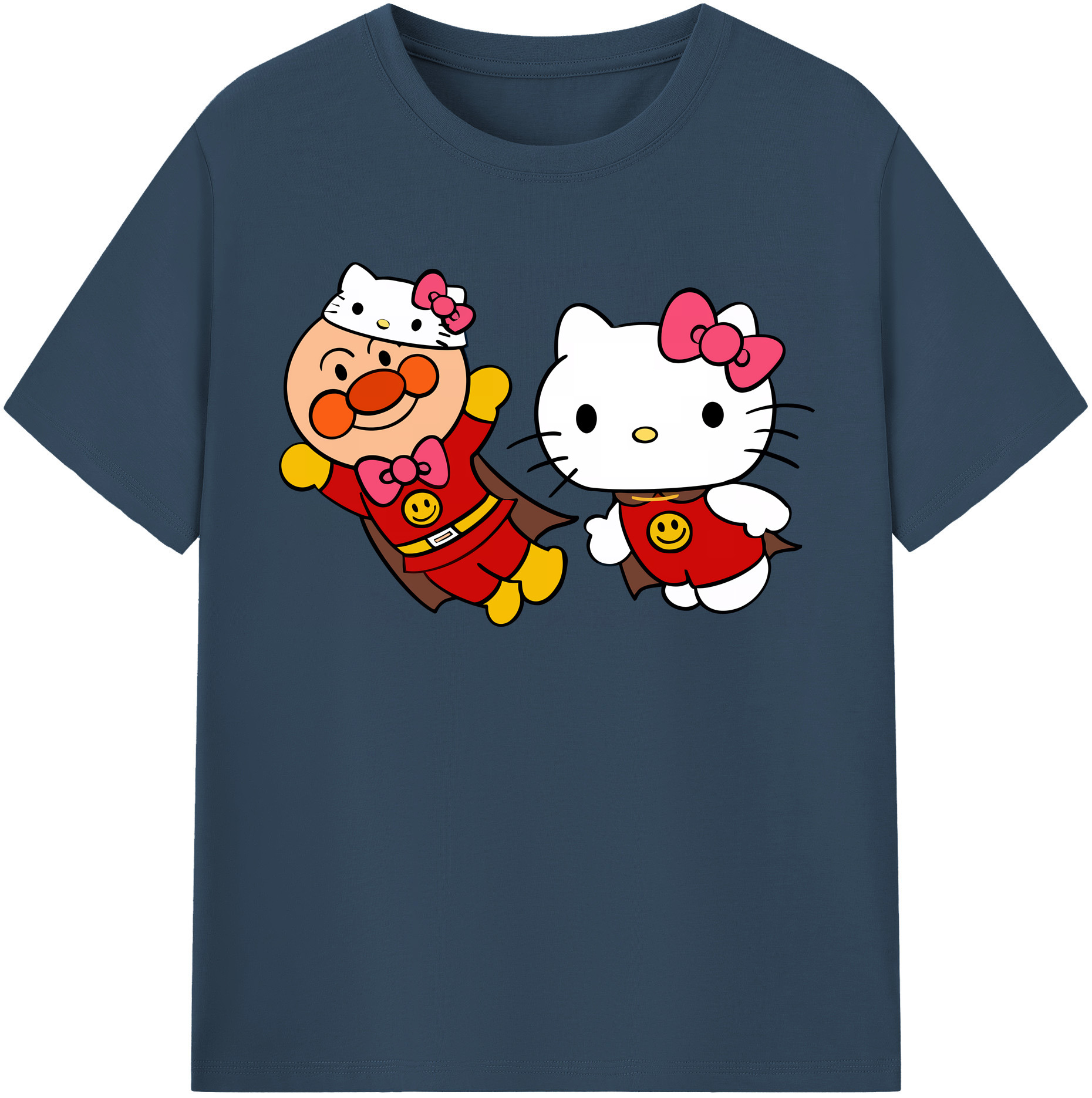 （画像用） アンパンマン Anpanman 綿100％半袖Tシャツ（フロントプリント）