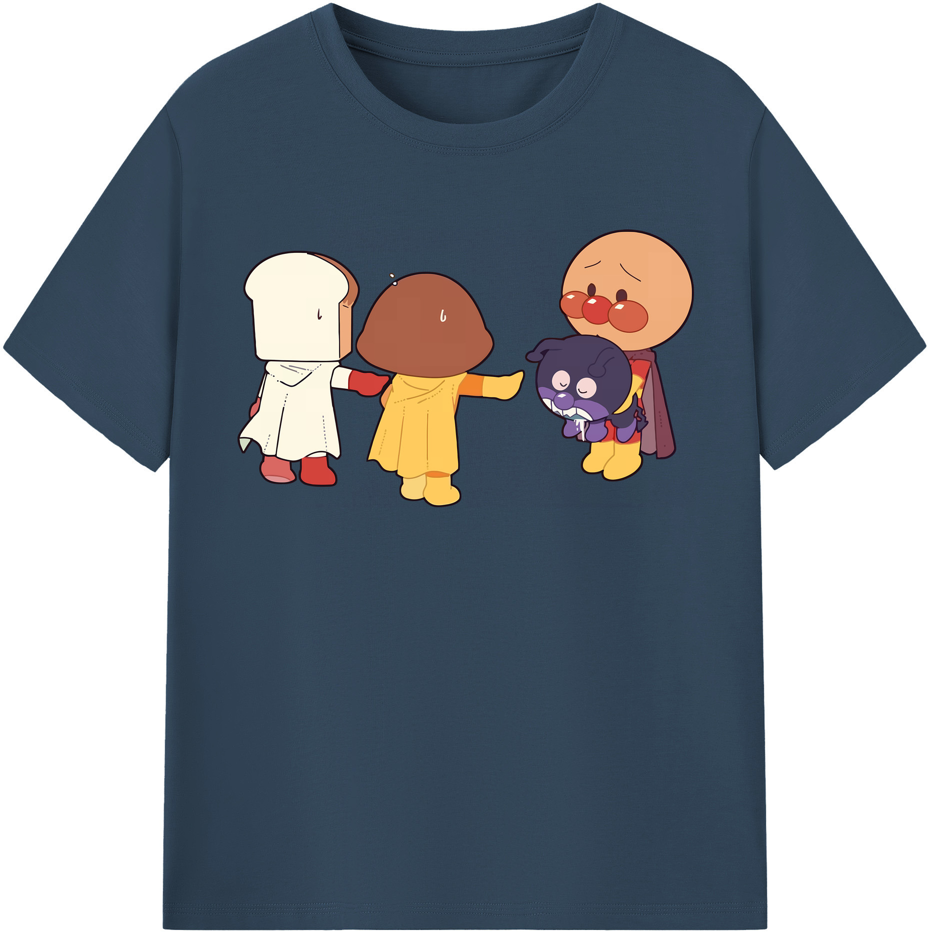 （画像用） アンパンマン Anpanman 綿100％半袖Tシャツ（フロントプリント）