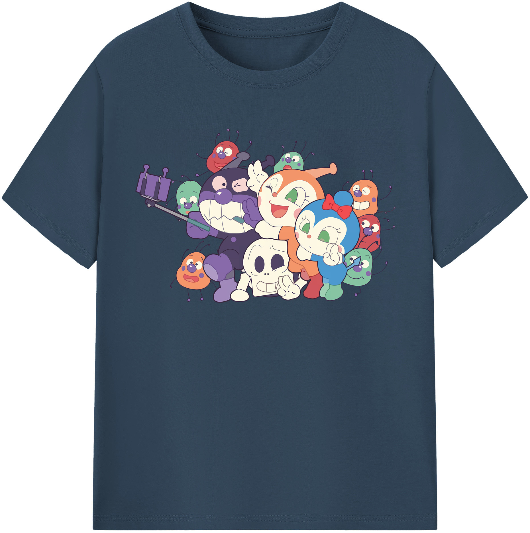 （画像用） アンパンマン Anpanman 綿100％半袖Tシャツ（フロントプリント）