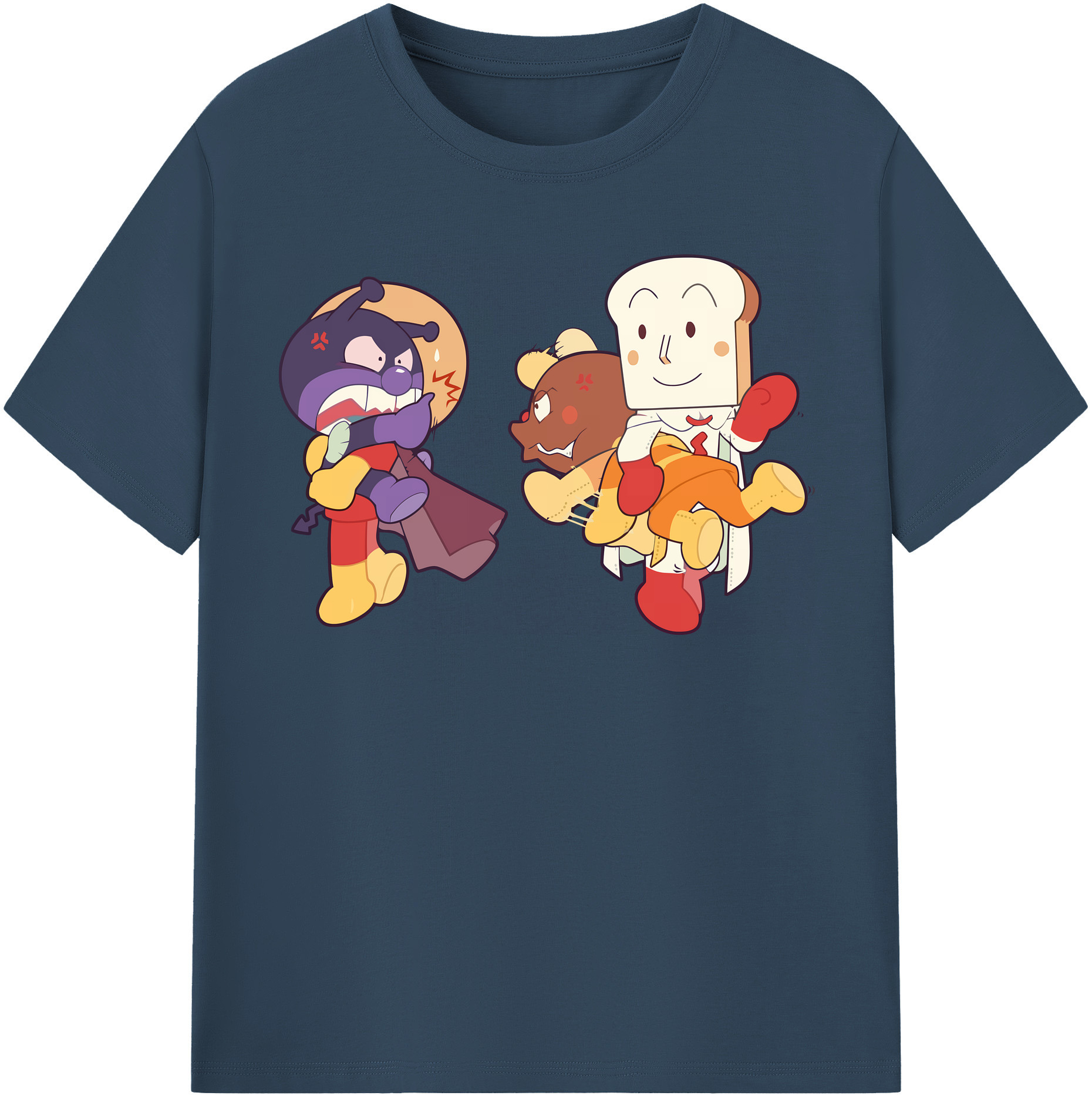 （画像用） アンパンマン Anpanman 綿100％半袖Tシャツ（フロントプリント）