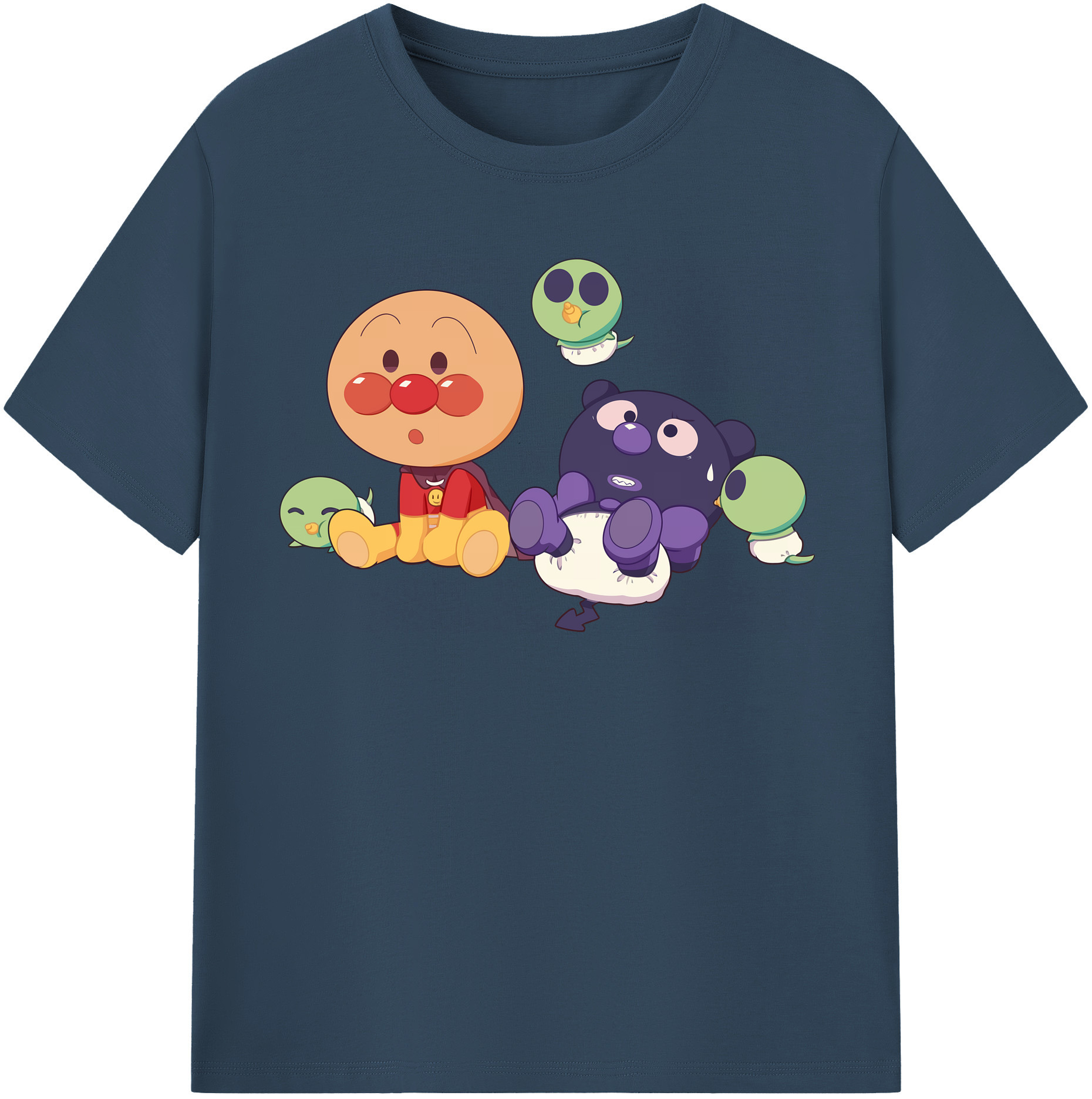 （画像用） アンパンマン Anpanman 綿100％半袖Tシャツ（フロントプリント）