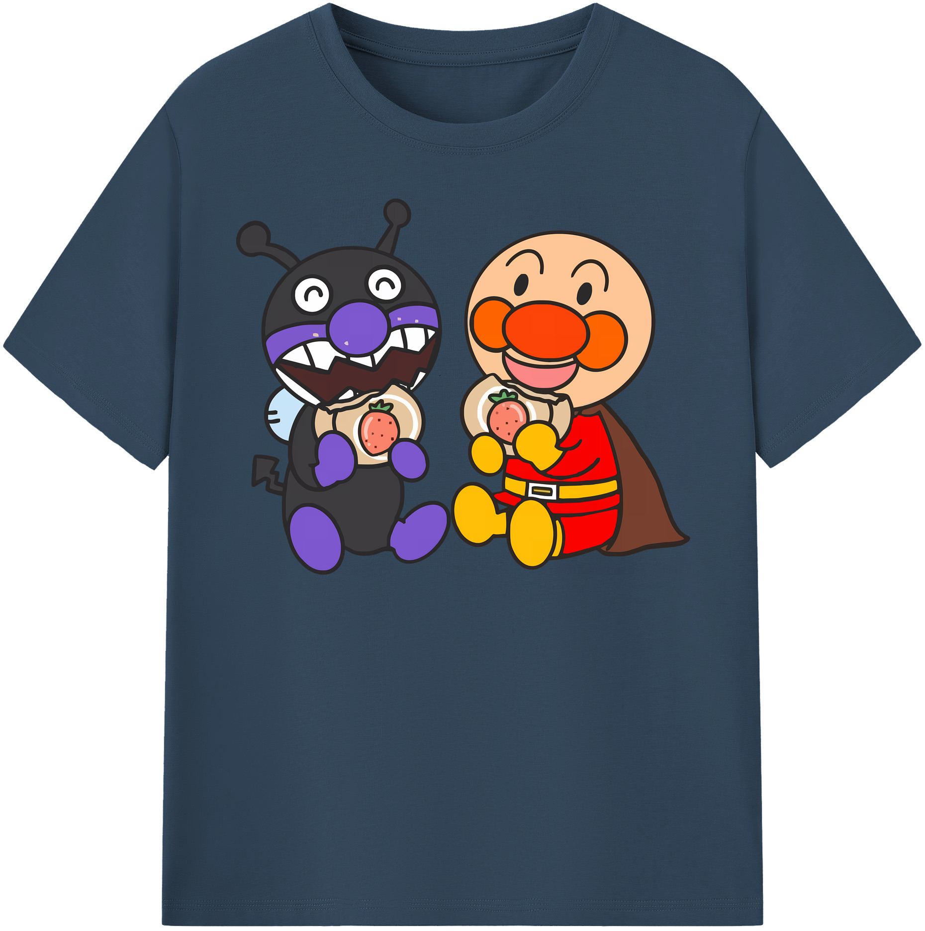 （画像用） アンパンマン Anpanman 綿100％半袖Tシャツ（フロントプリント）