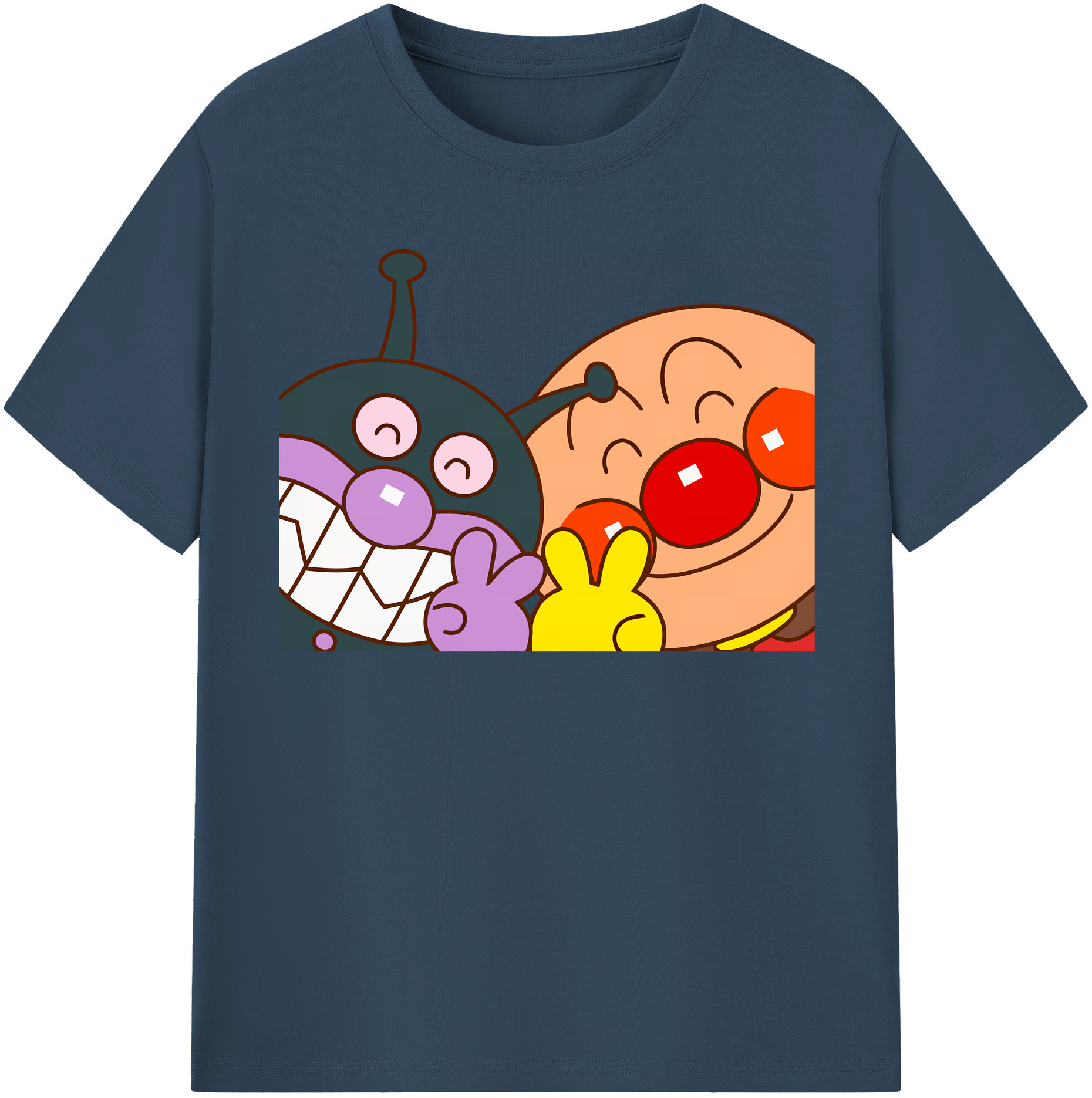 （画像用） アンパンマン Anpanman 綿100％半袖Tシャツ（フロントプリント）