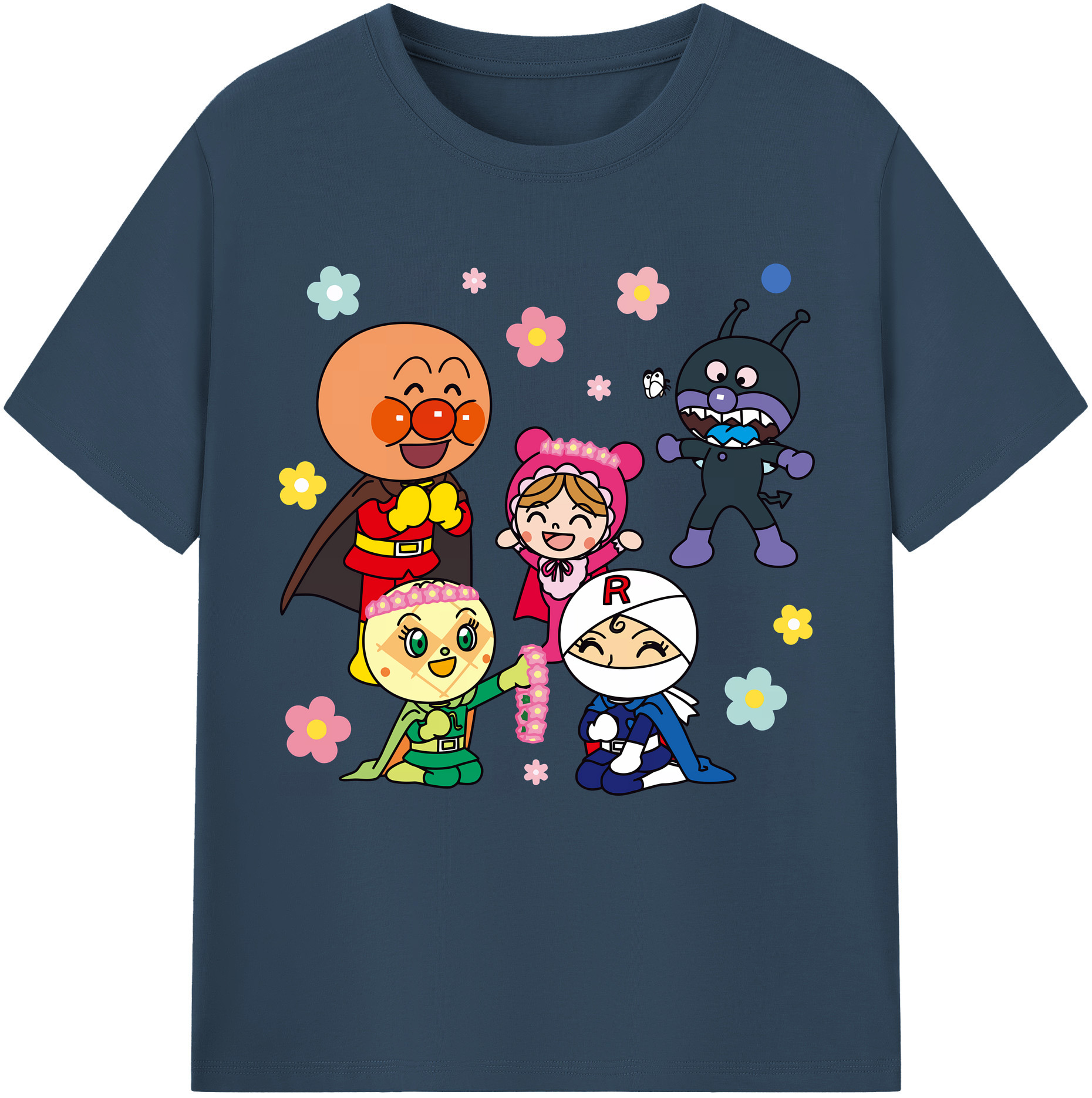 （画像用） アンパンマン Anpanman 綿100％半袖Tシャツ（フロントプリント）