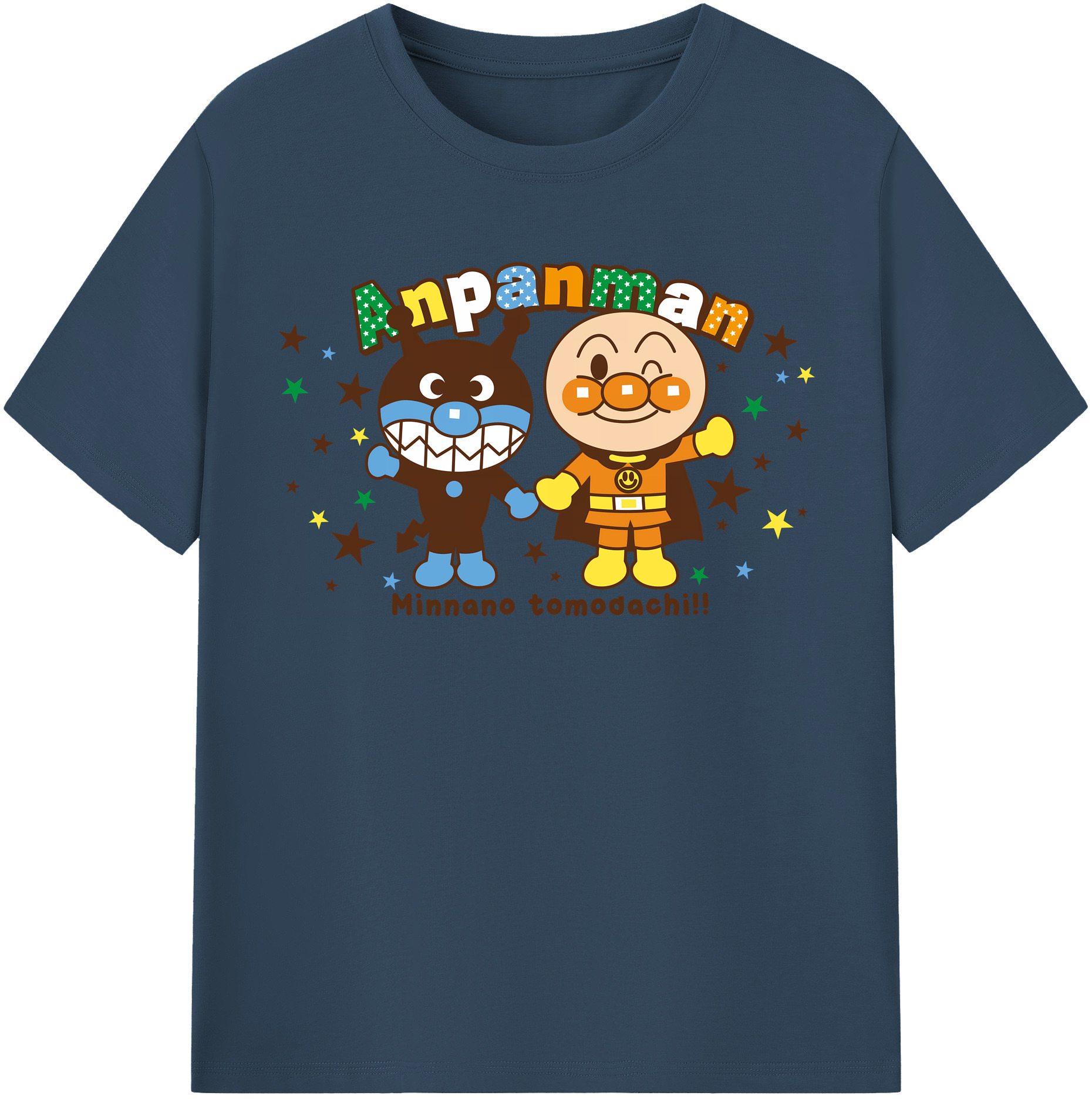 （画像用） アンパンマン Anpanman 綿100％半袖Tシャツ（フロントプリント）