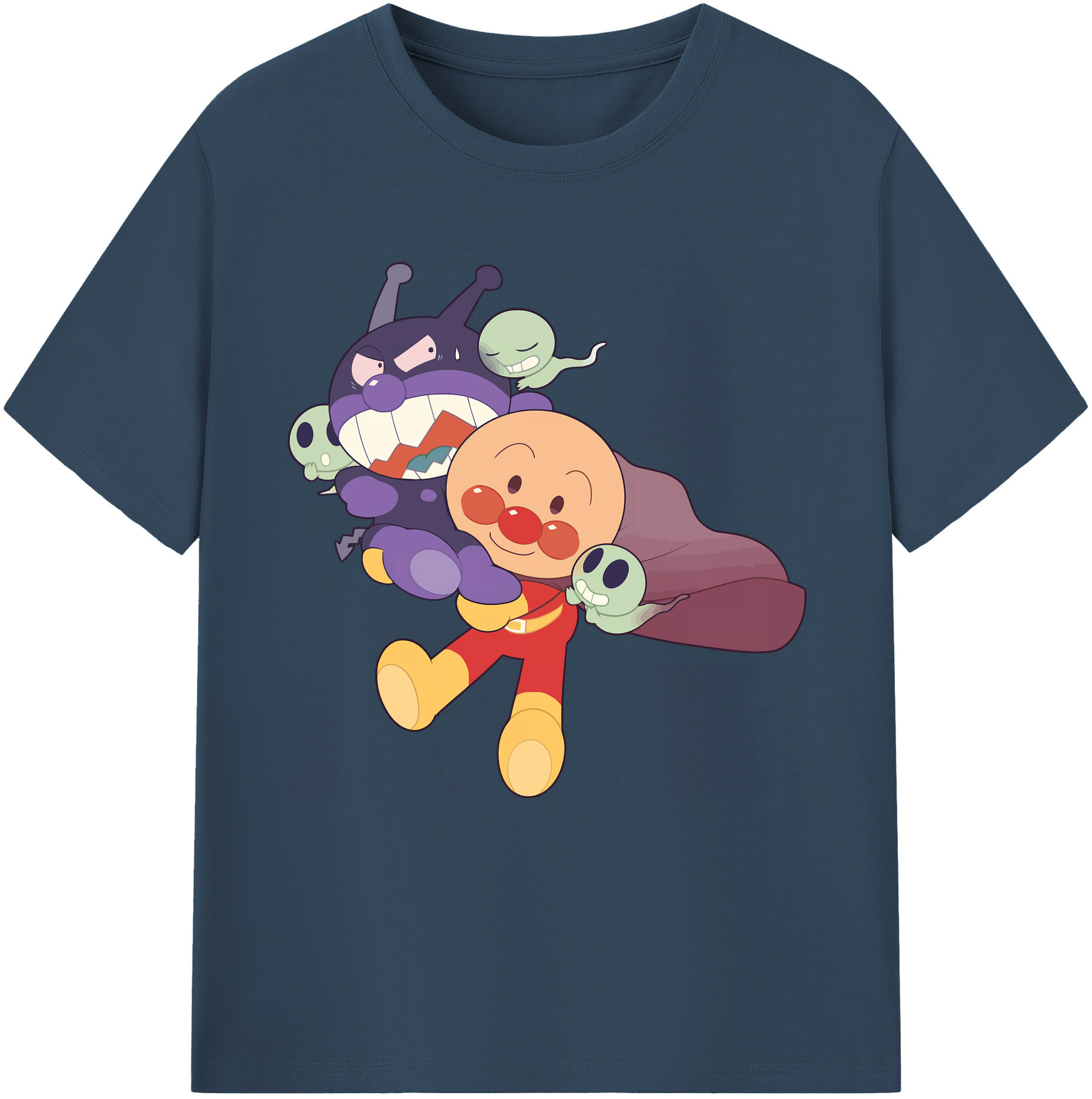 （画像用） アンパンマン Anpanman 綿100％半袖Tシャツ（フロントプリント）