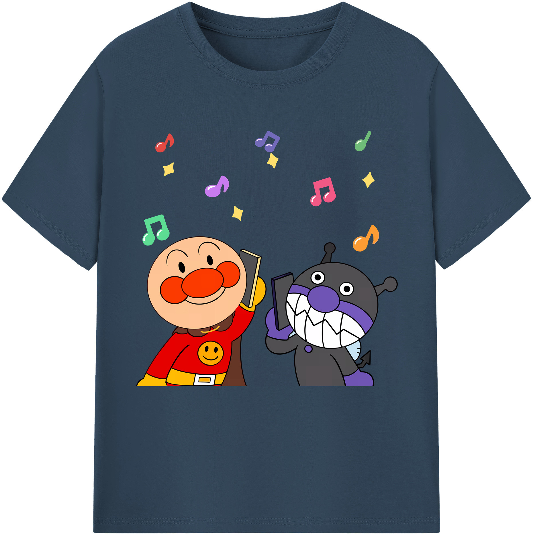 （画像用） アンパンマン Anpanman 綿100％半袖Tシャツ（フロントプリント）