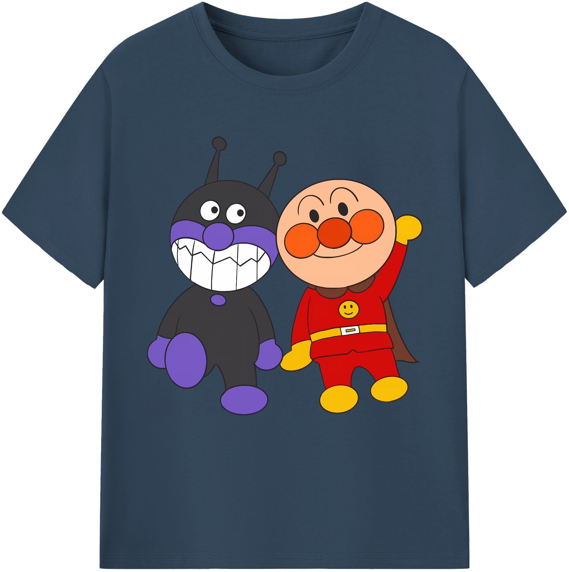 （画像用） アンパンマン Anpanman 綿100％半袖Tシャツ（フロントプリント）