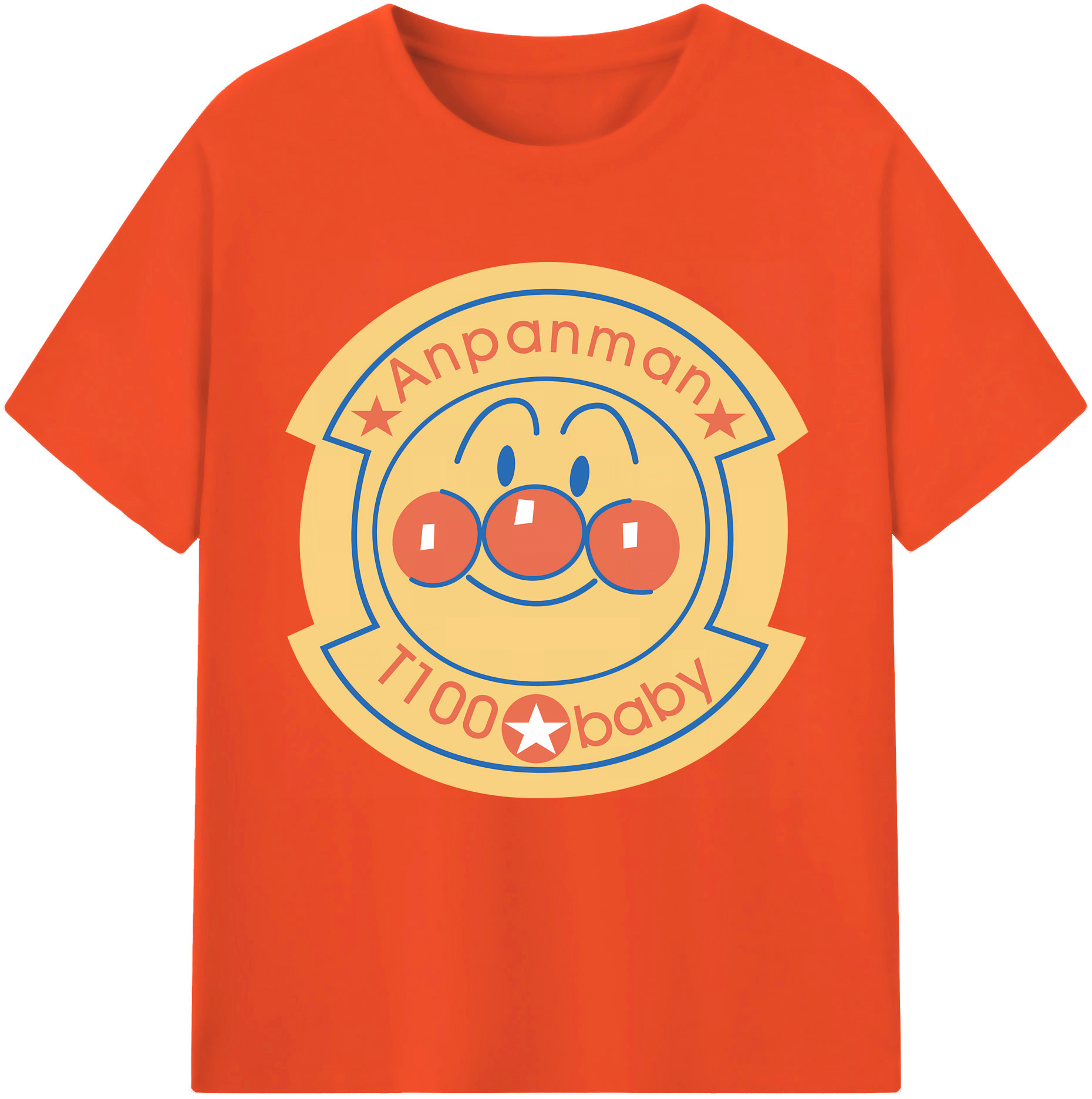 （画像用） アンパンマン Anpanman 綿100％半袖Tシャツ（フロントプリント）