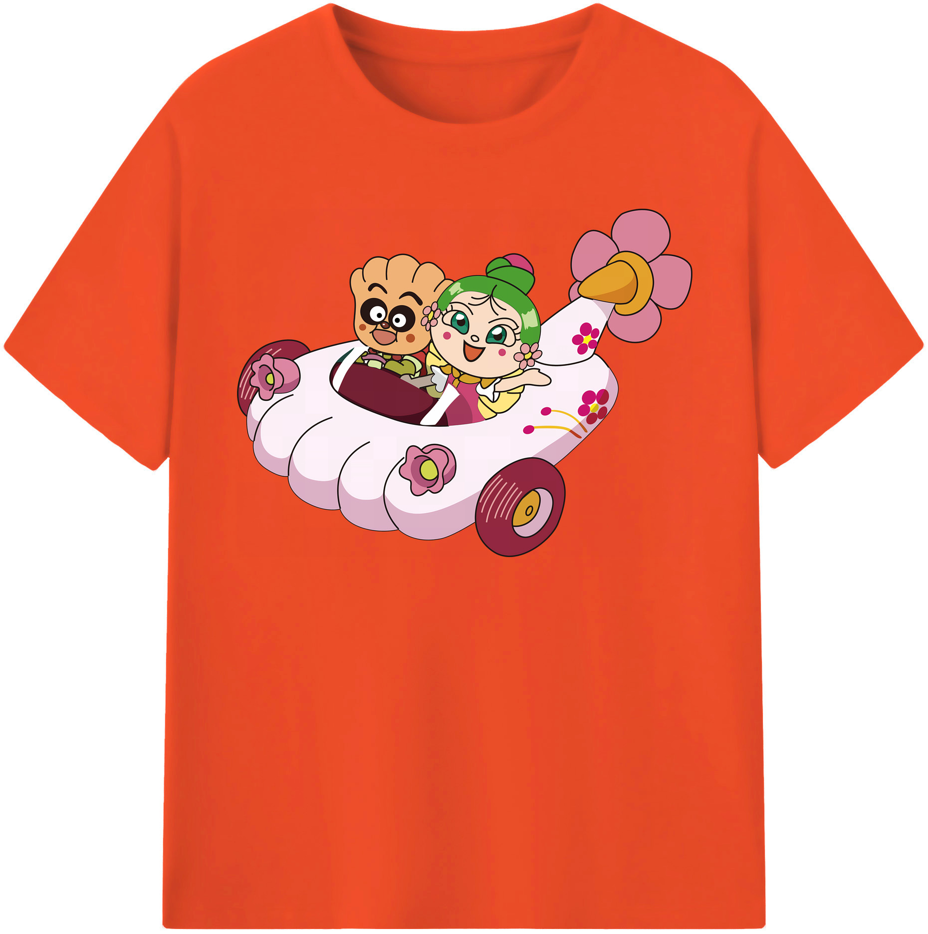 （画像用） アンパンマン Anpanman 綿100％半袖Tシャツ（フロントプリント）
