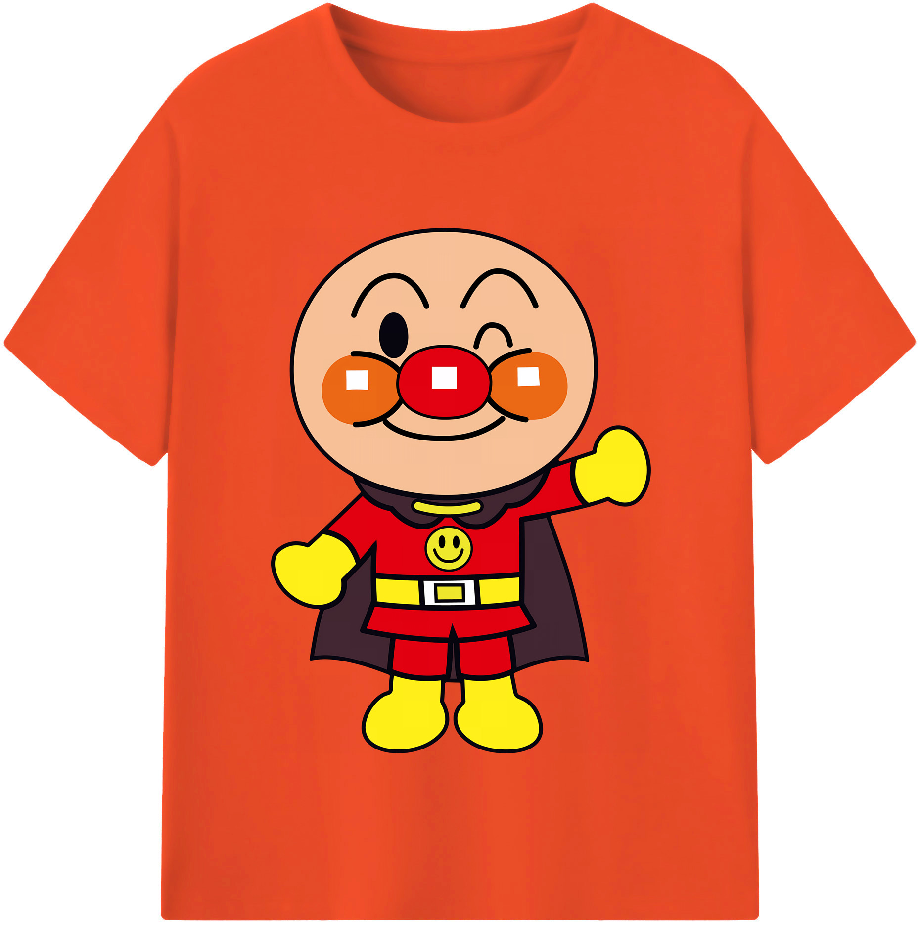 （画像用） アンパンマン Anpanman 綿100％半袖Tシャツ（フロントプリント）