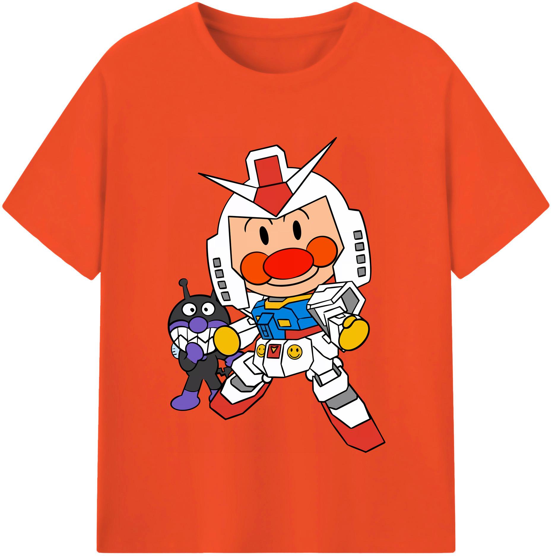 （画像用） アンパンマン Anpanman 綿100％半袖Tシャツ（フロントプリント）
