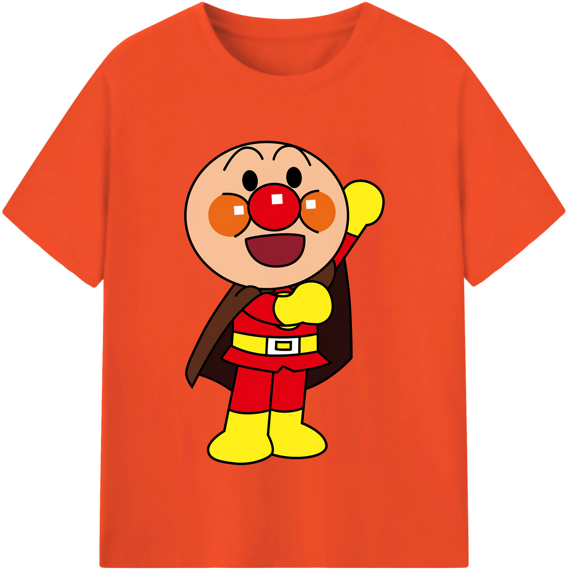 （画像用） アンパンマン Anpanman 綿100％半袖Tシャツ（フロントプリント）